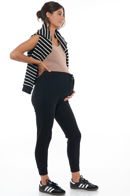 maternity track pants black image 5