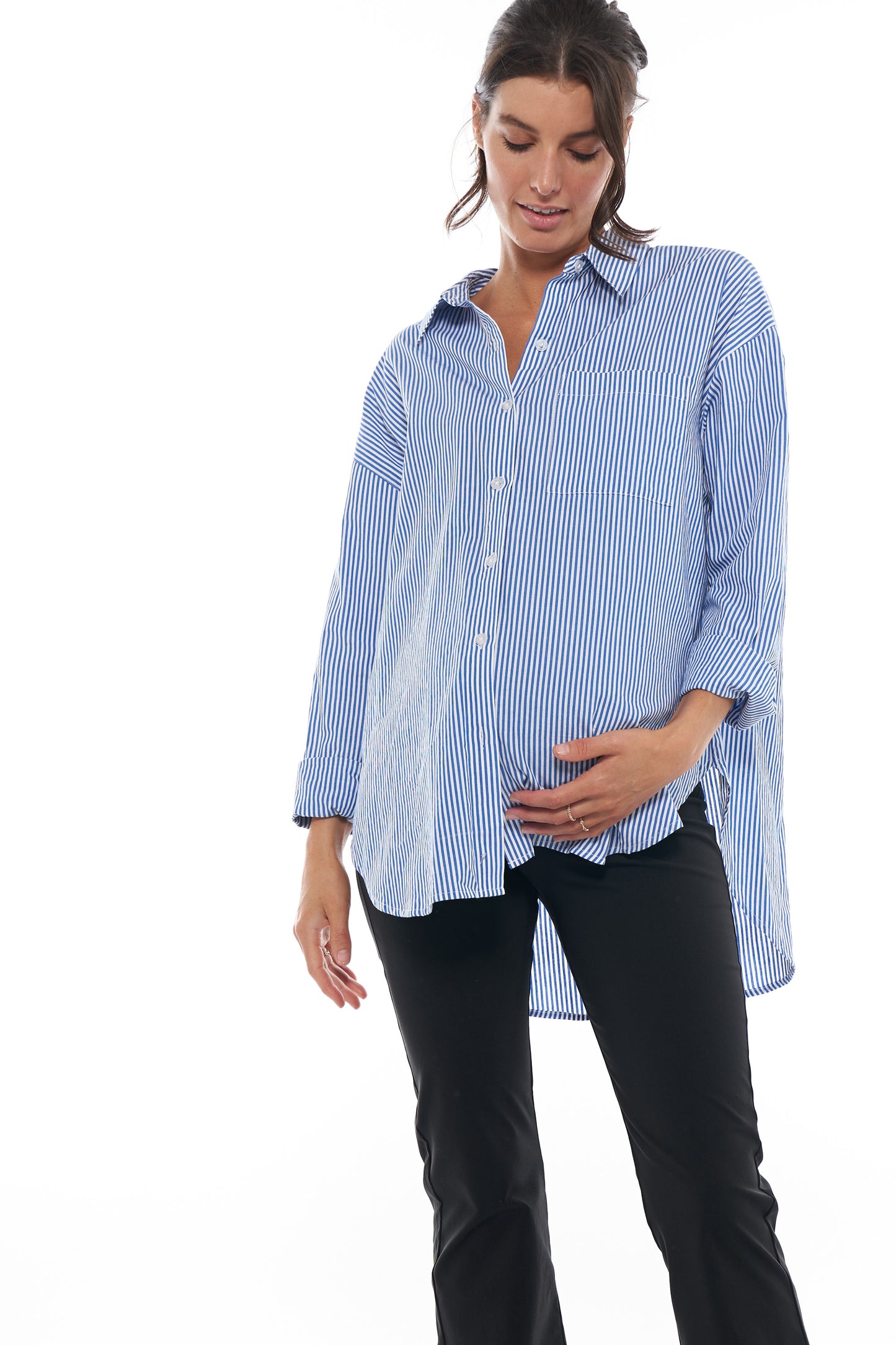 Stripe Maternity Shirt -2