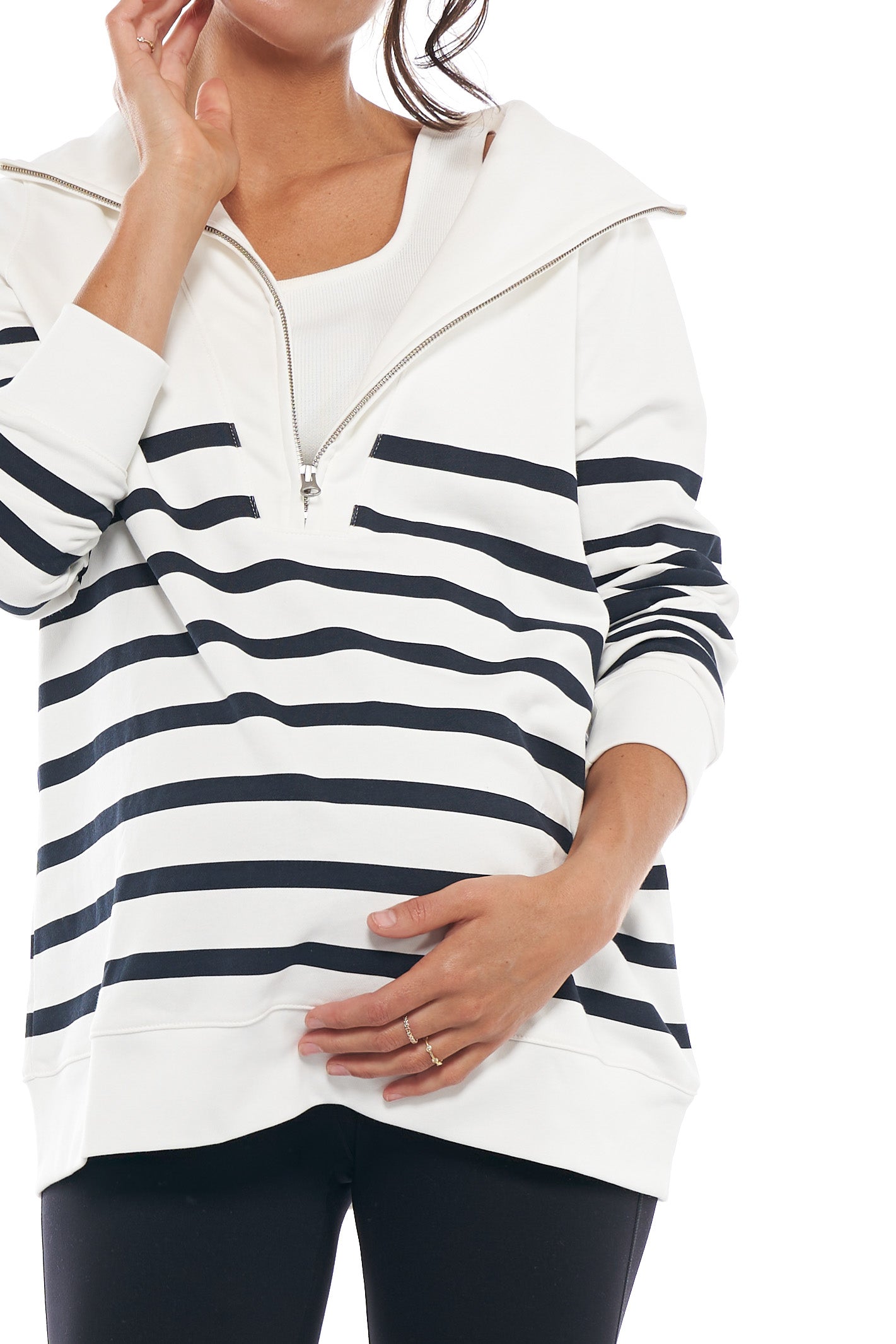 Maternity and Nursing Sweater Stripe2