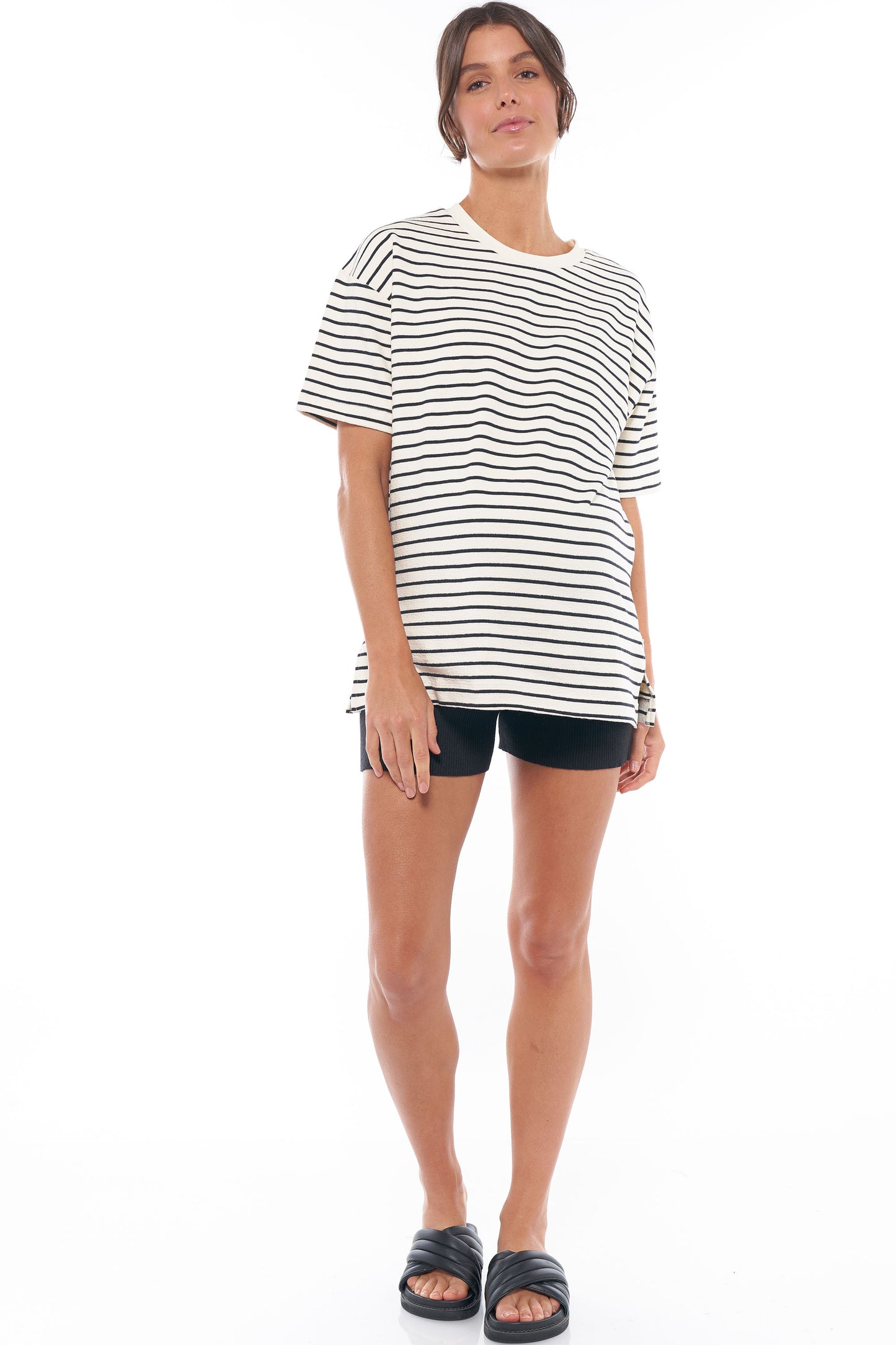 Maternity & Nursing Tee in Stripe 3