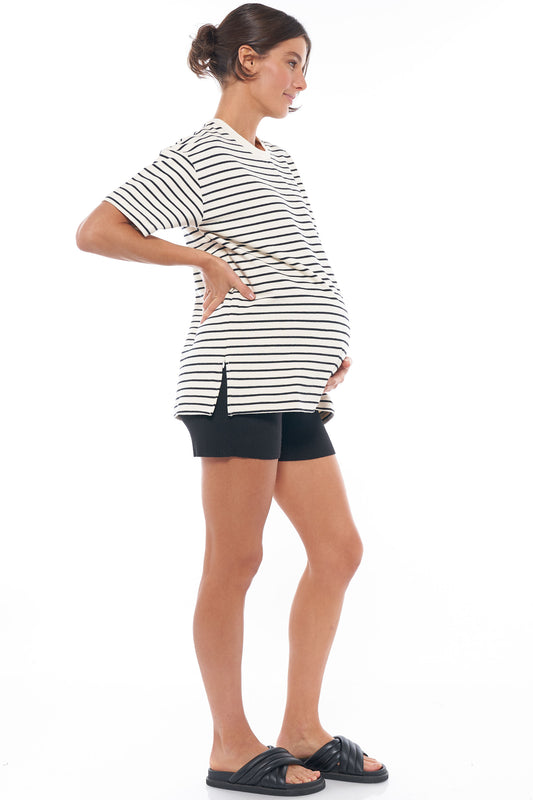 Maternity & Nursing Tee in Stripe 5