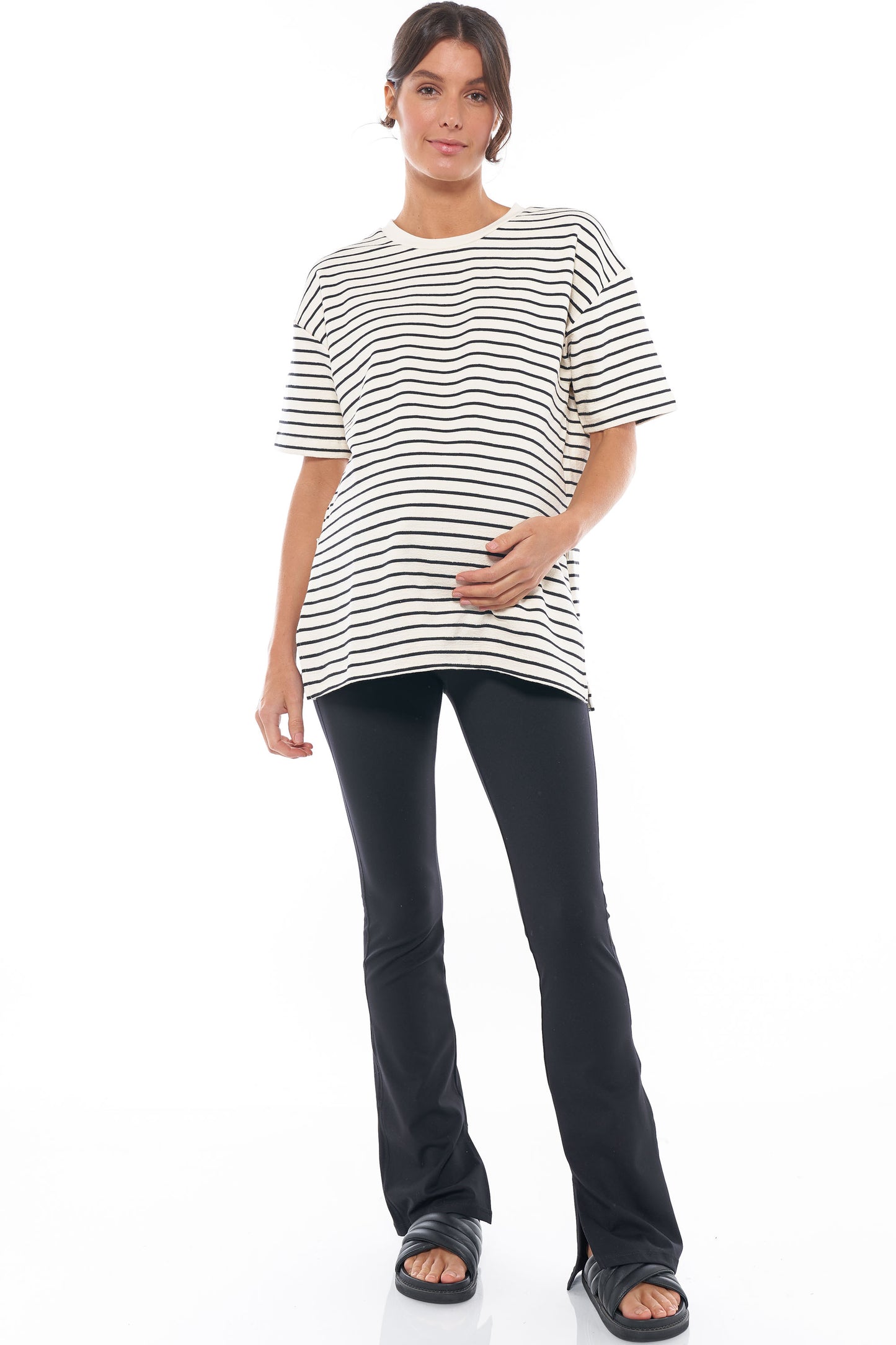 Maternity & Nursing Tee in Stripe 10