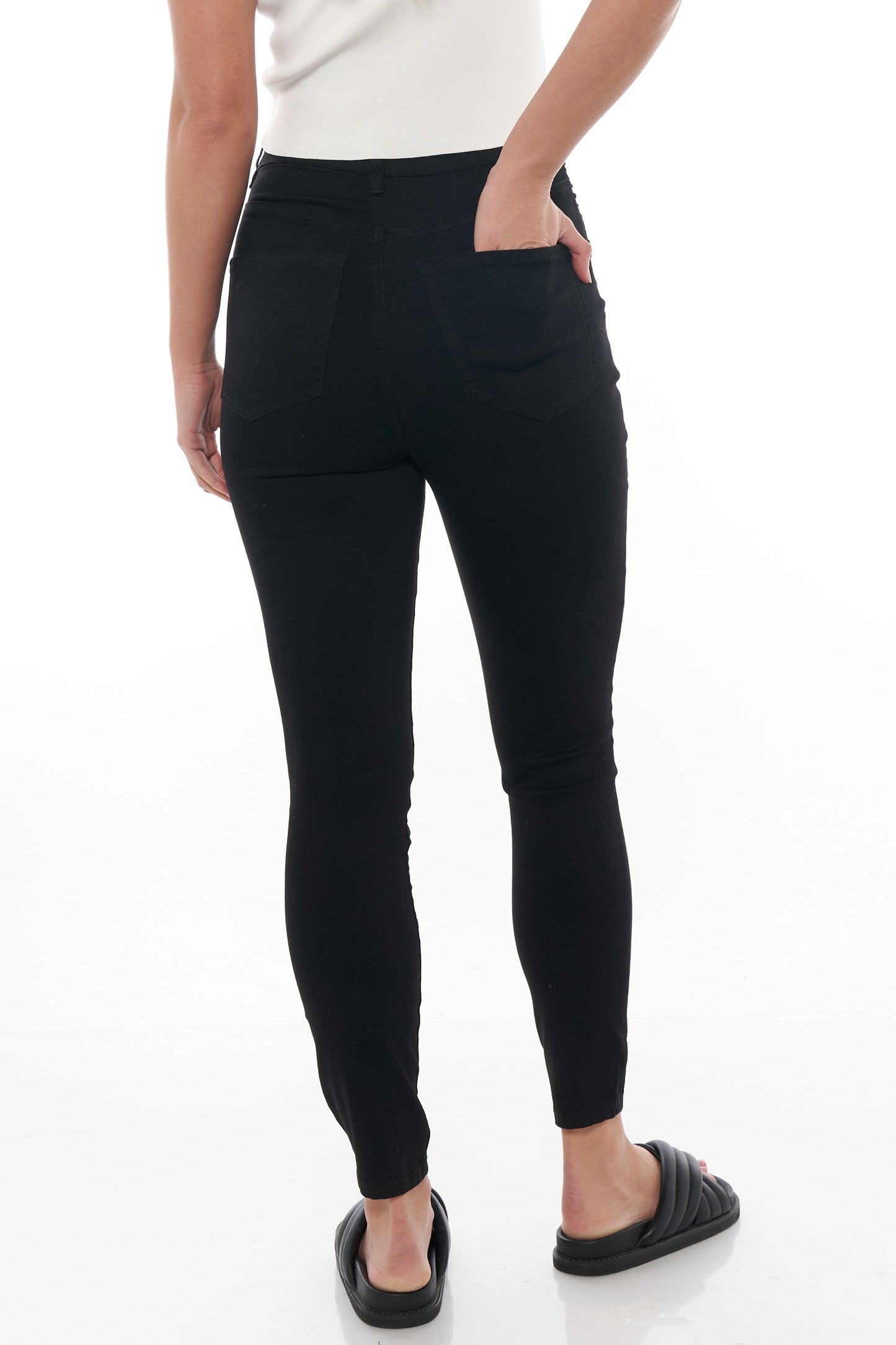 maternity black skinny leg jean 5