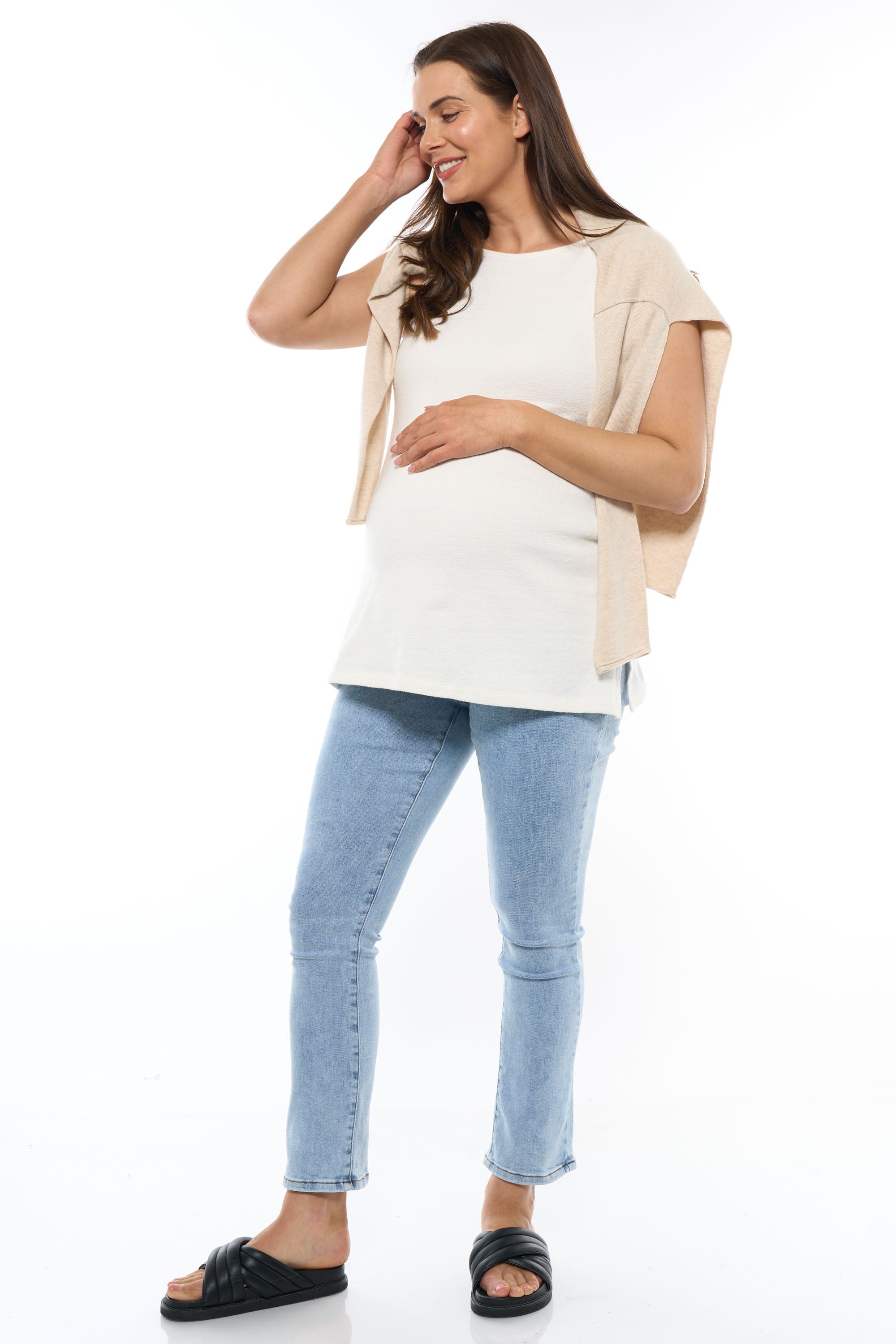 Straight Leg Maternity Jeans  BAE The Label Australia