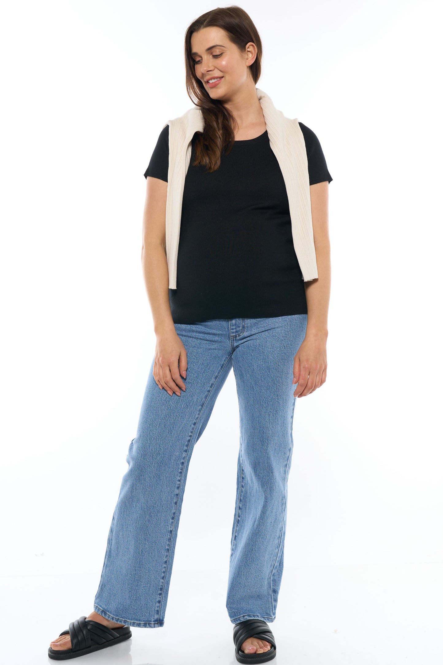 Maternity Over-bump Wide Jean -5