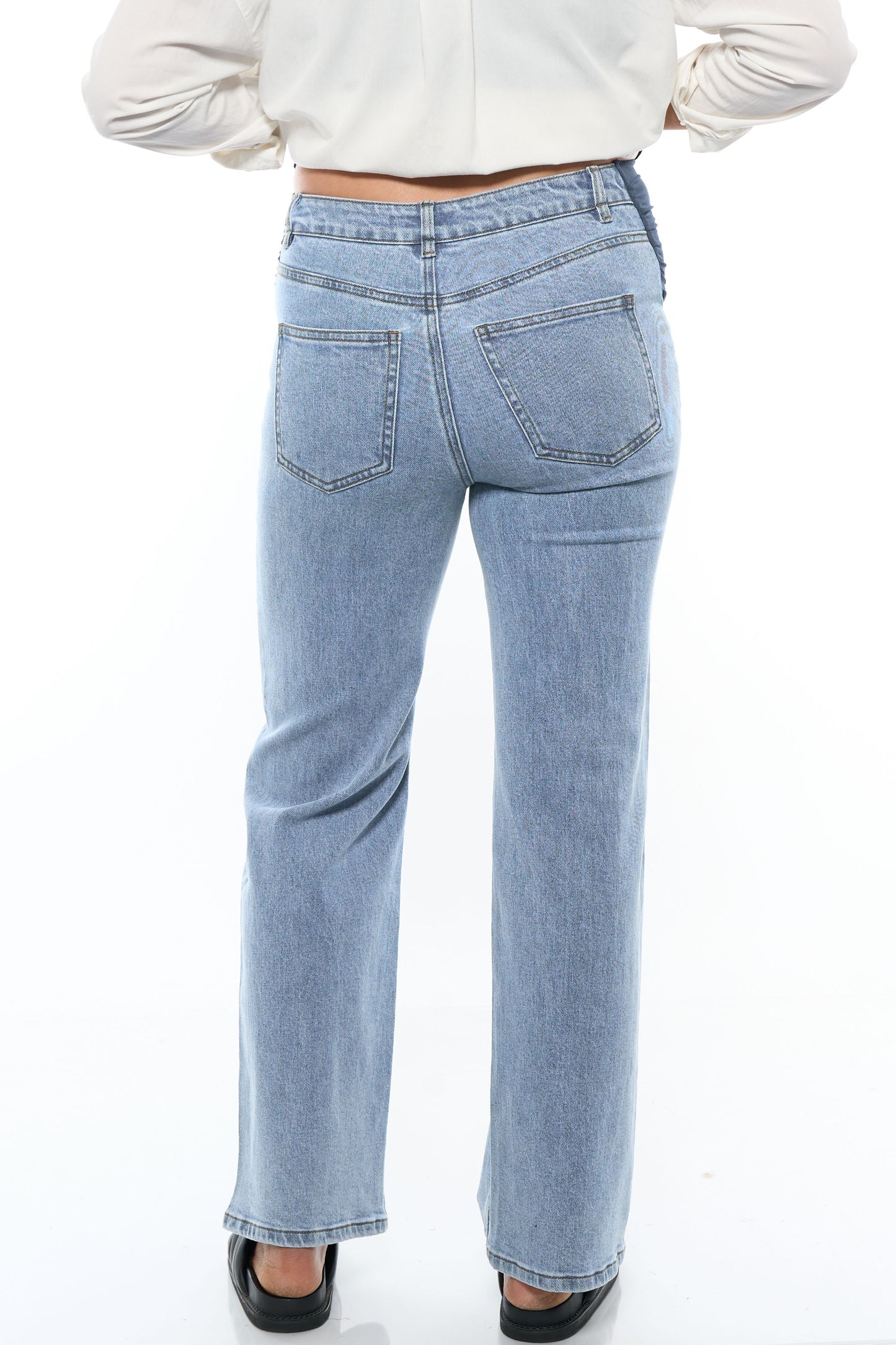 All Hours Wide Leg Jean - Blue Fade*