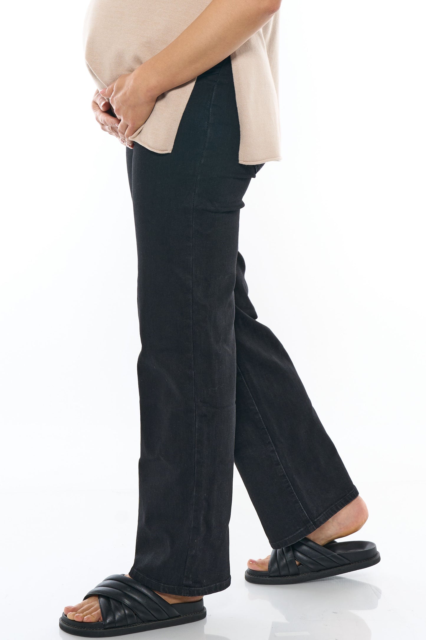 All Hours Wide Leg Jean - Black*