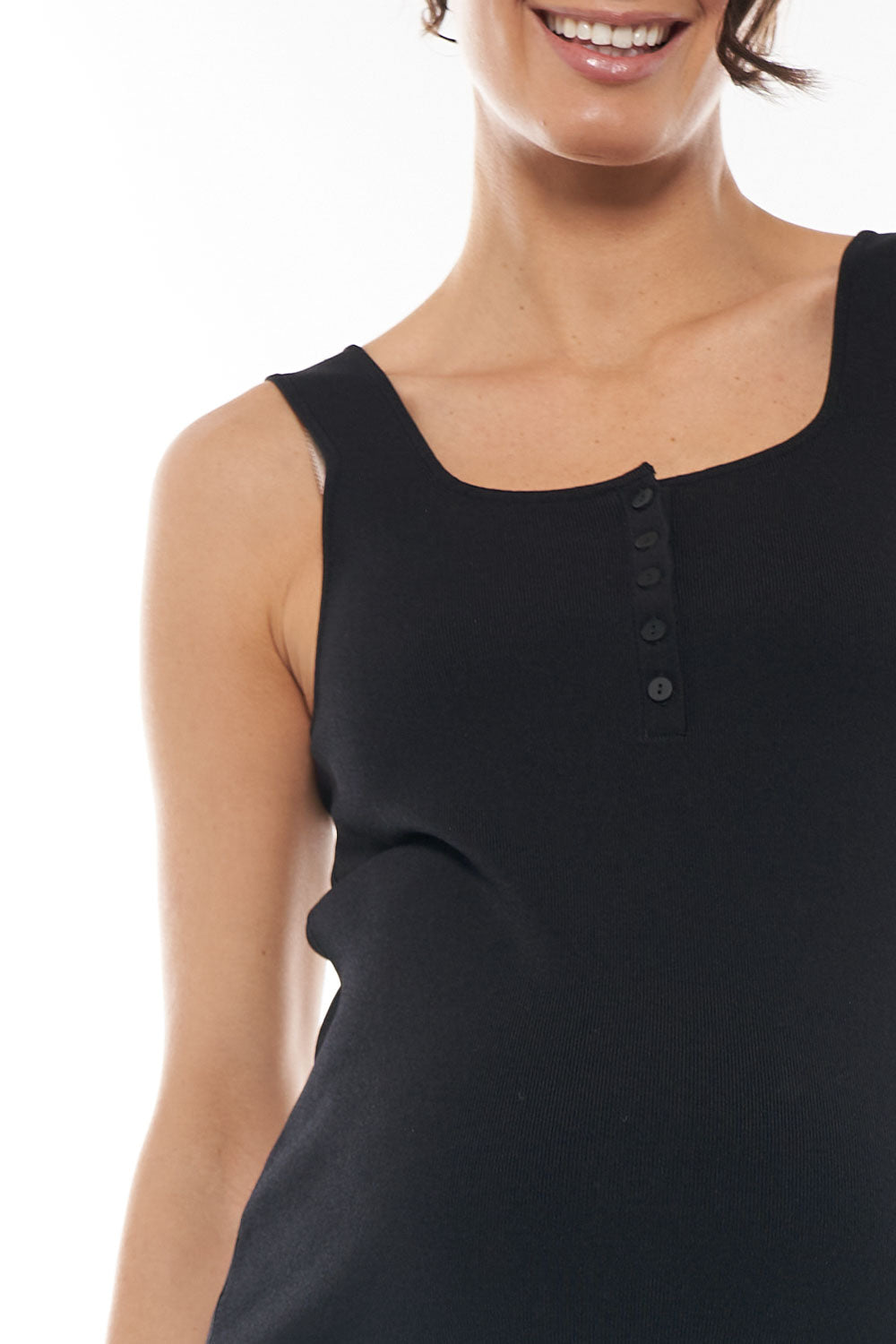 black maternity and nursing tank 6