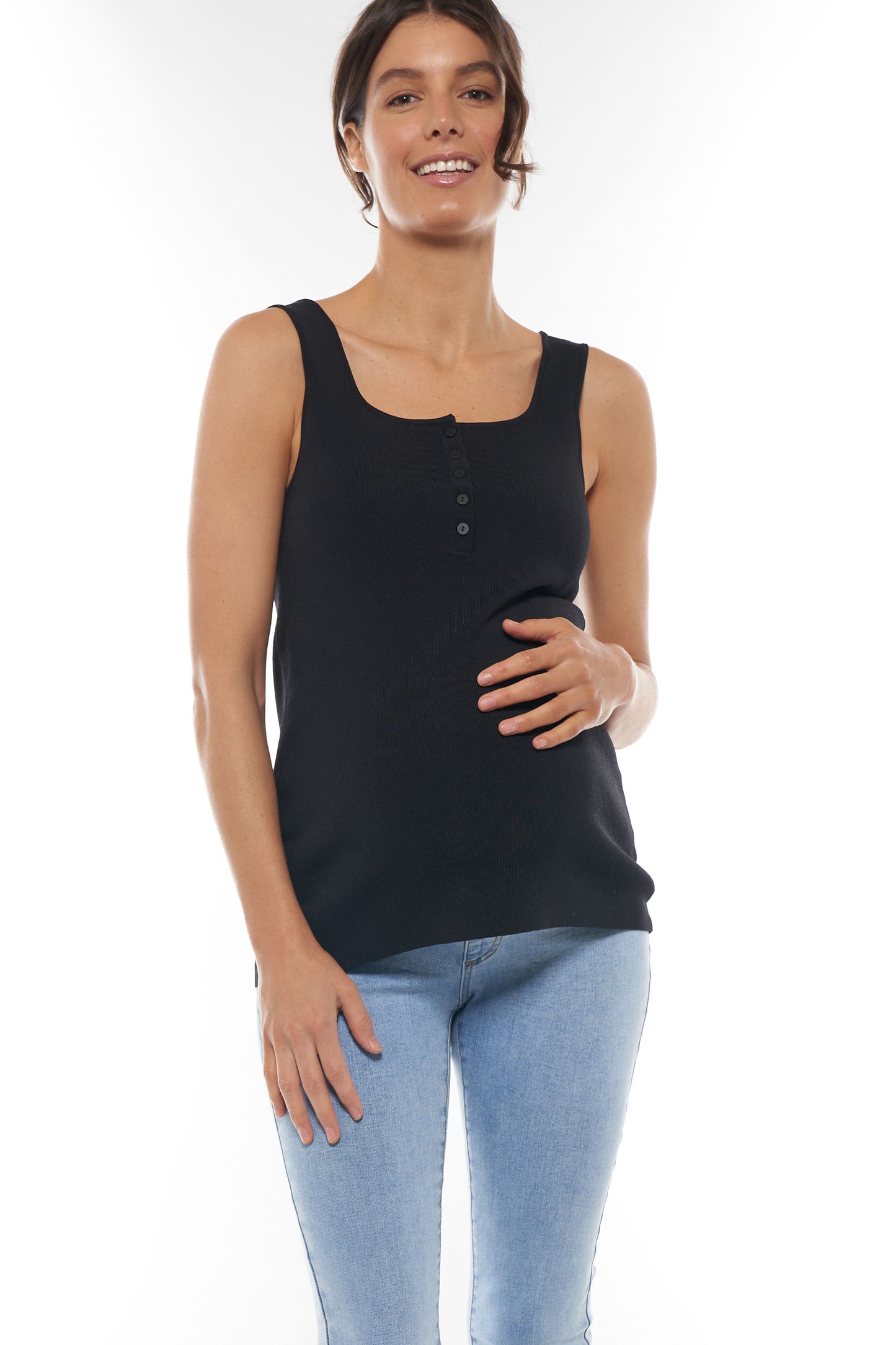 nursing tank top black 1