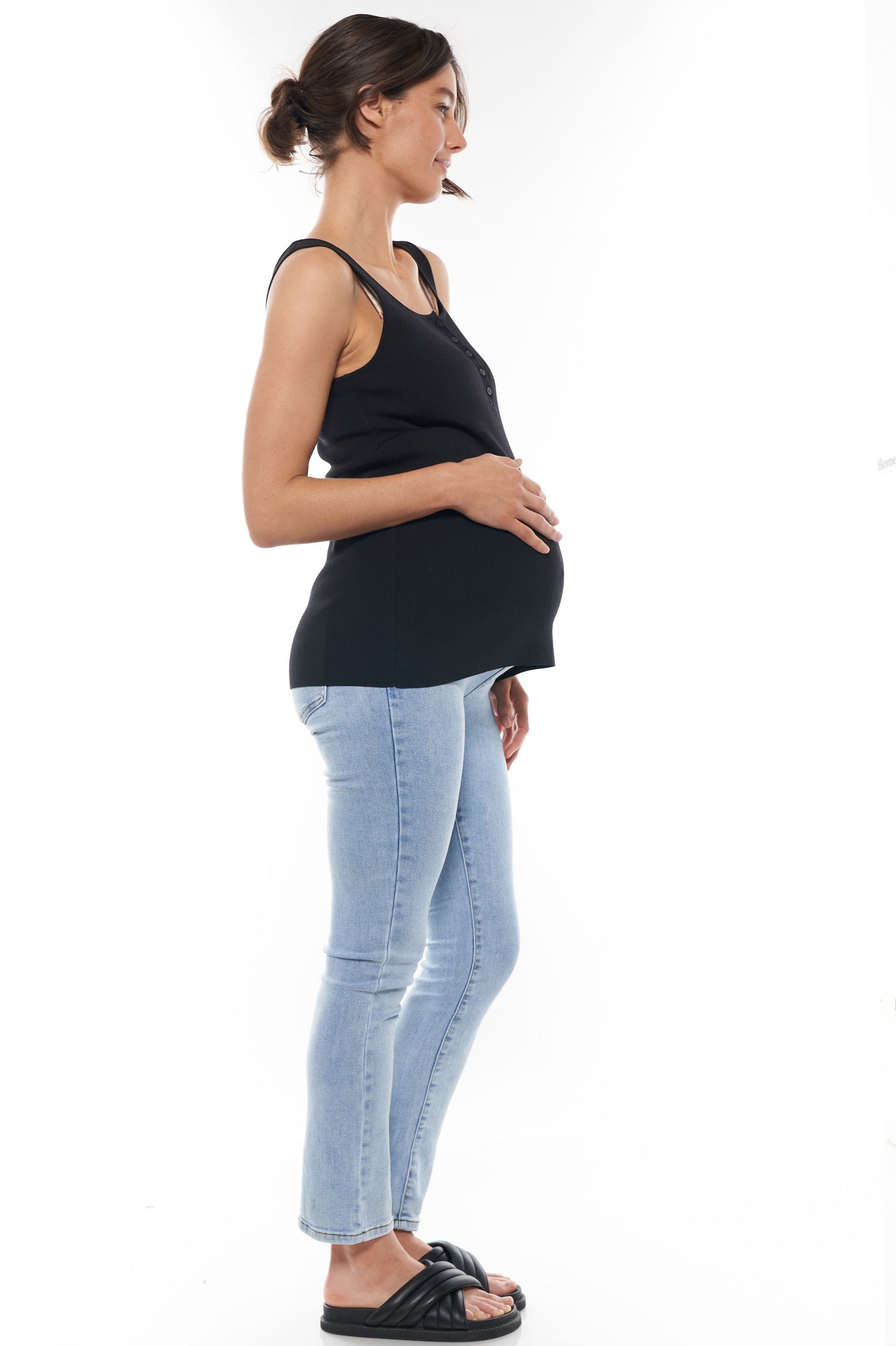 black maternity and nursing tank 2