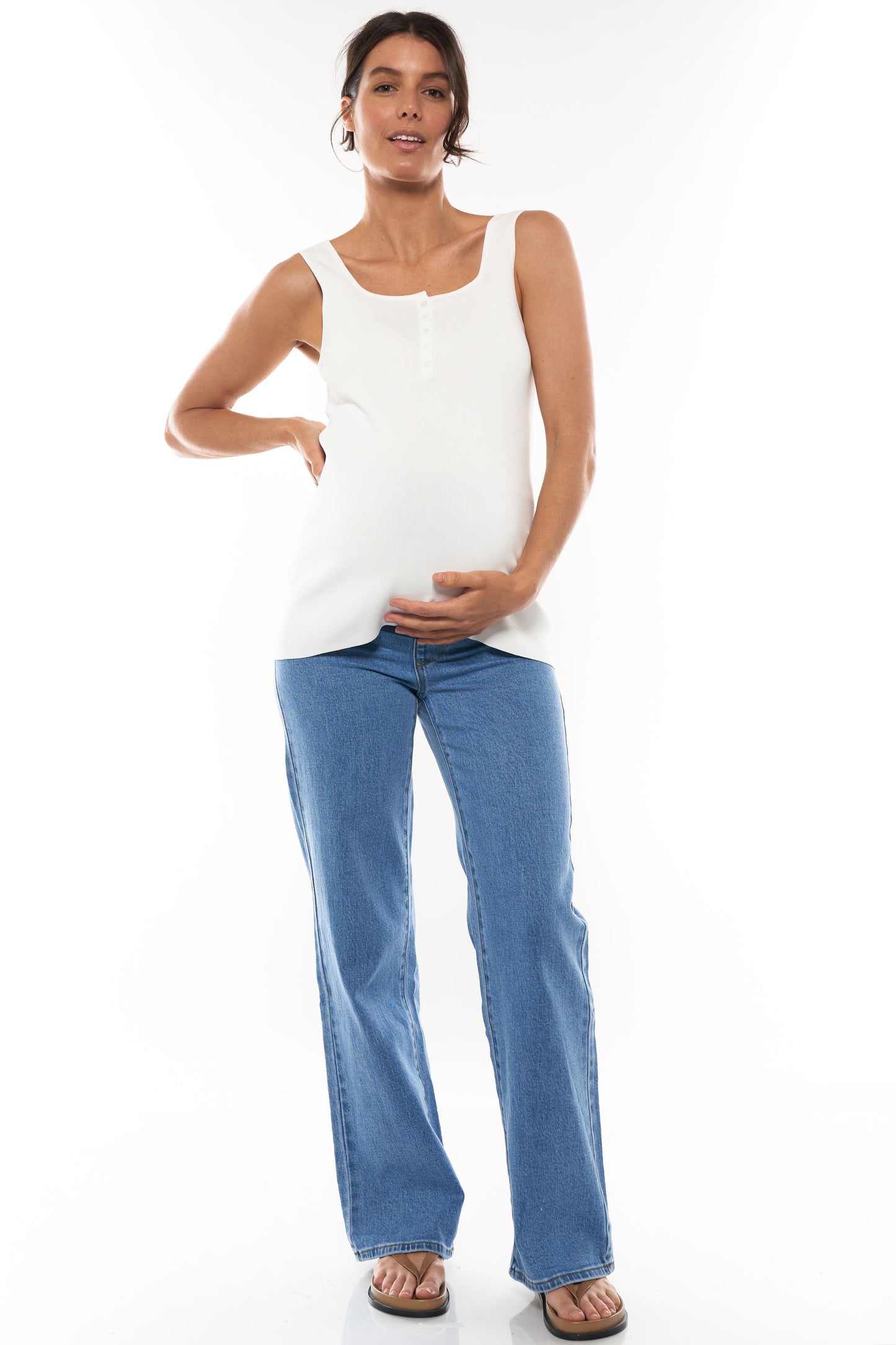 maternity and nursing tank white 3