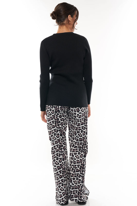 Here We Go Wide Leg Split Pant