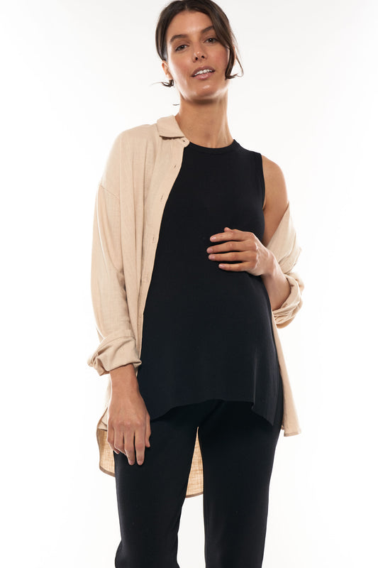 black maternity tank 1