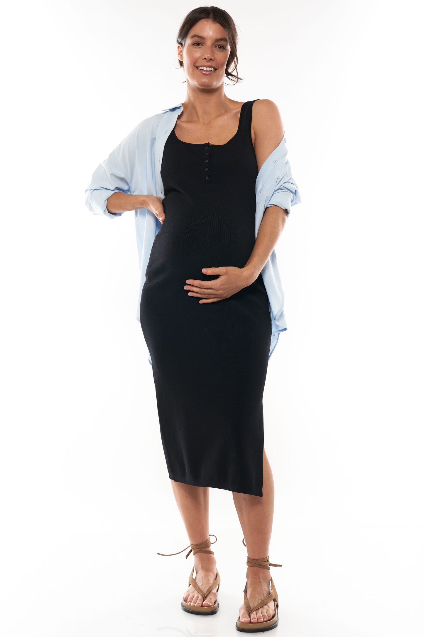 black maternity and nursing dress 8