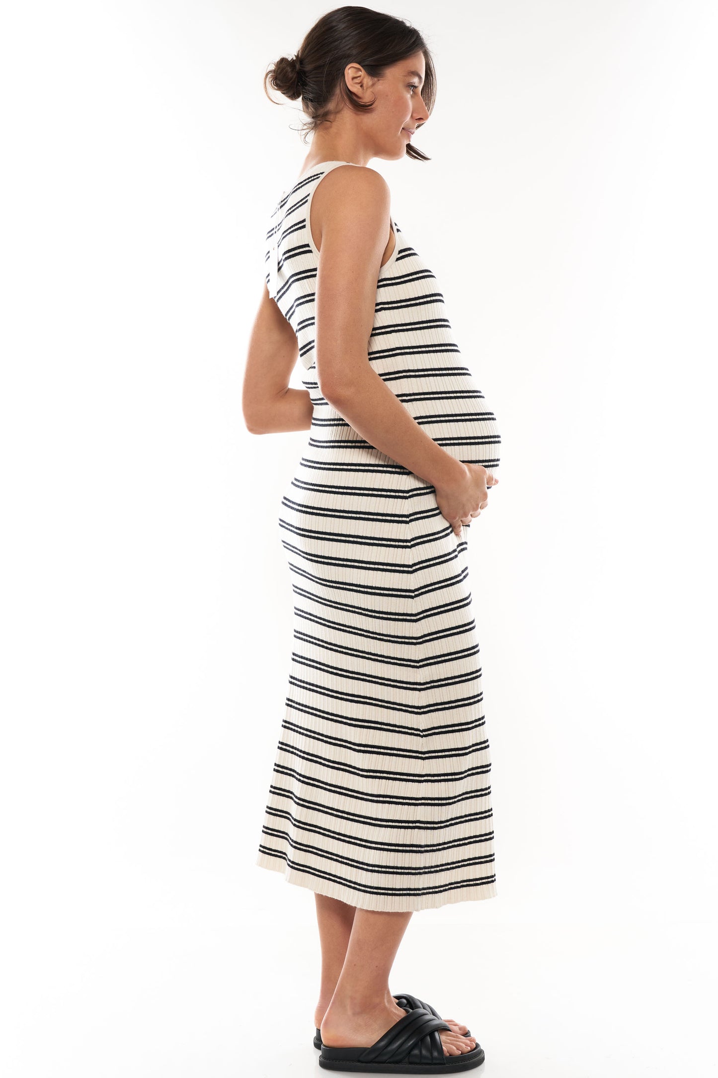 maternity knit dress stripe 7