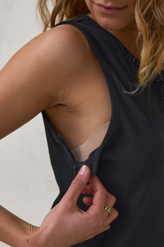 Something Else Nursing Tank - Black