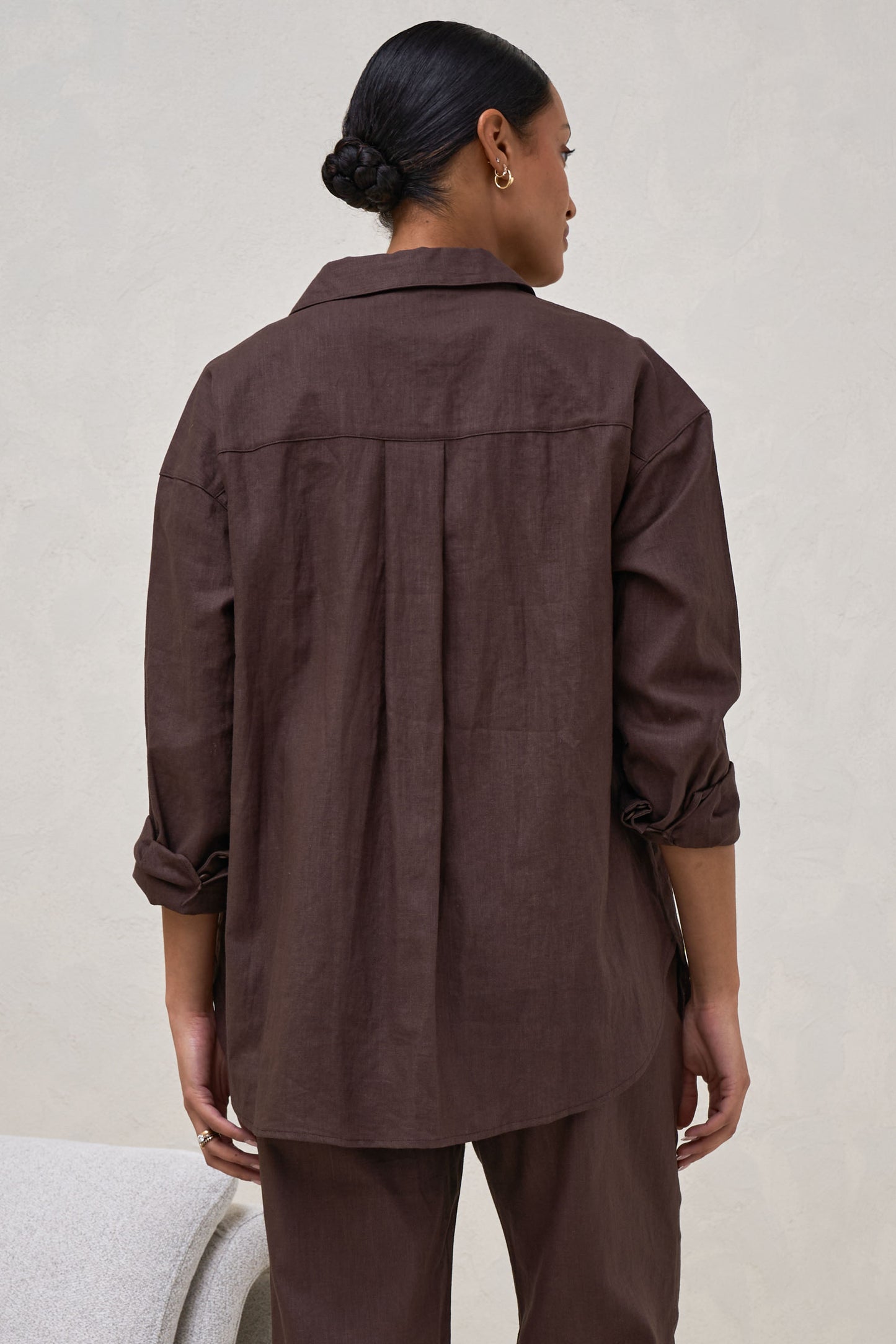 Linen Maternity Shirt -3