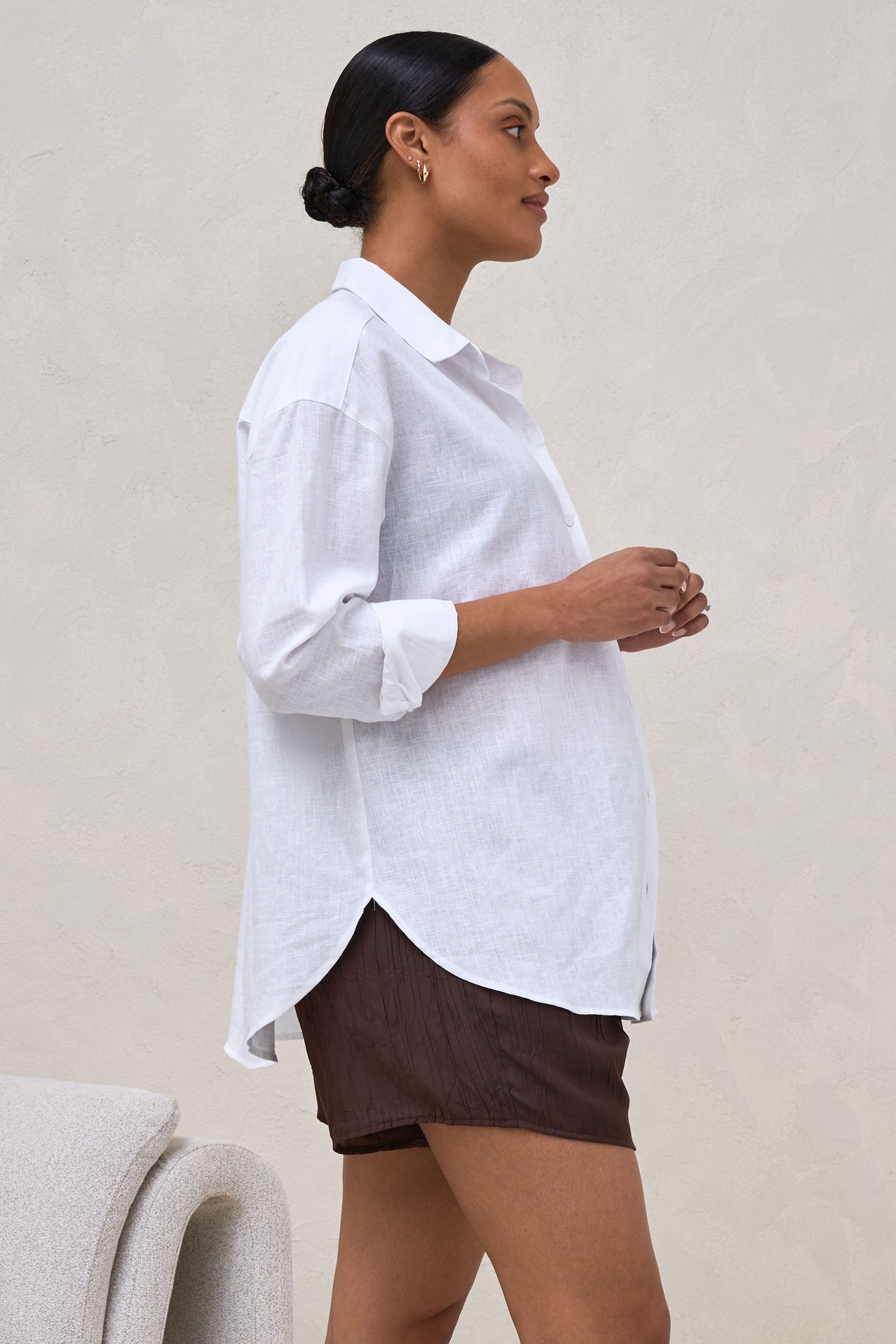 Maternity Shirt White -4