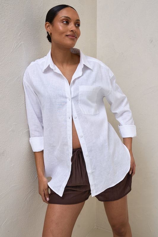 Maternity Shirt White -1