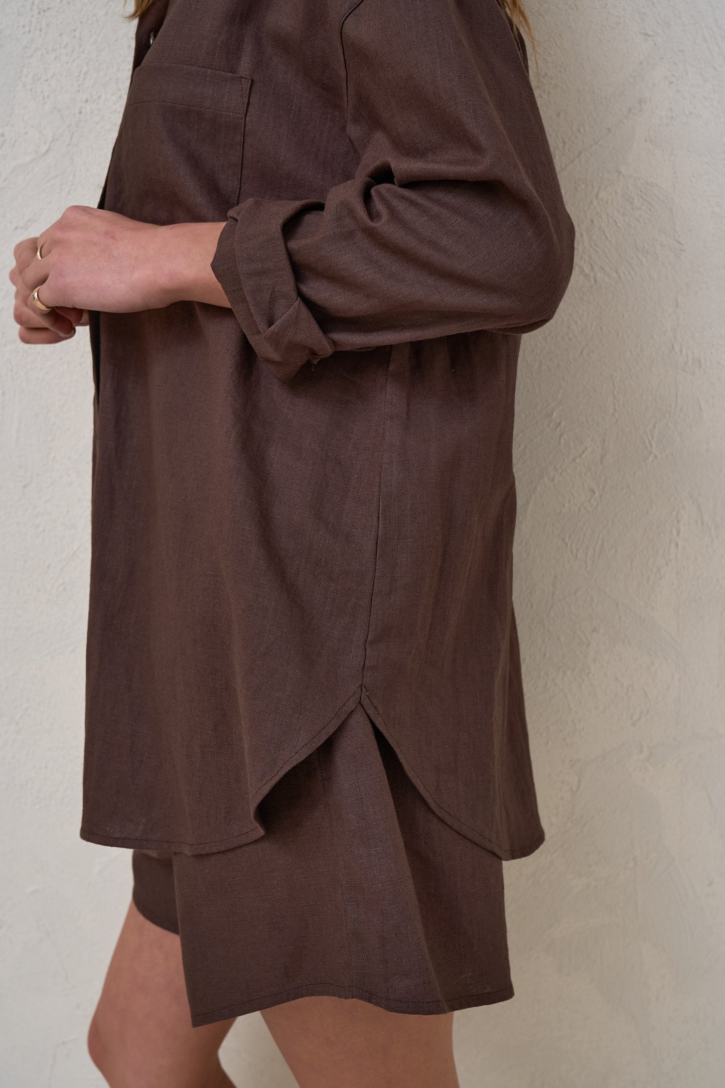 Linen Maternity Shirt -8
