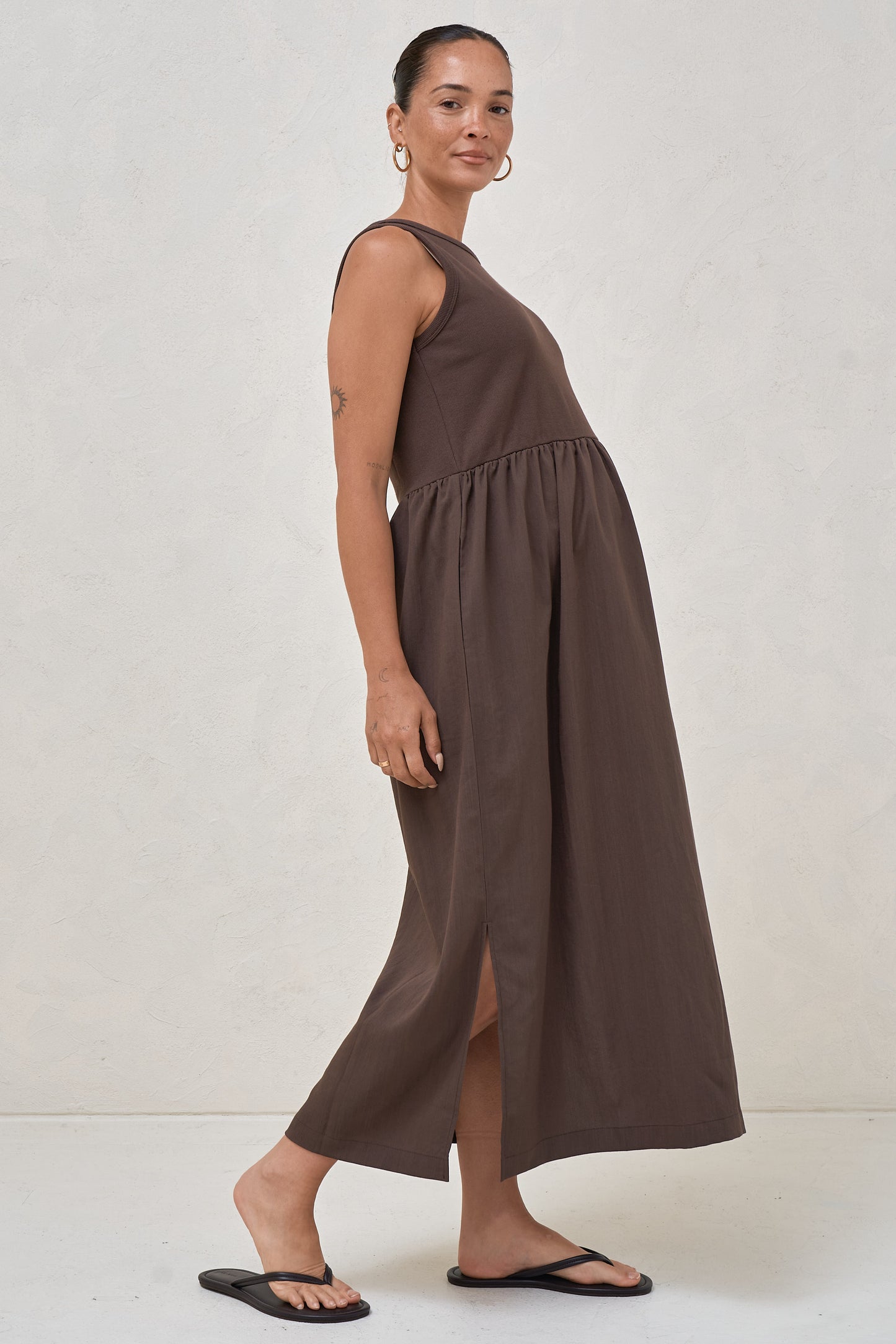 Serenade Midi Dress - Chocolate