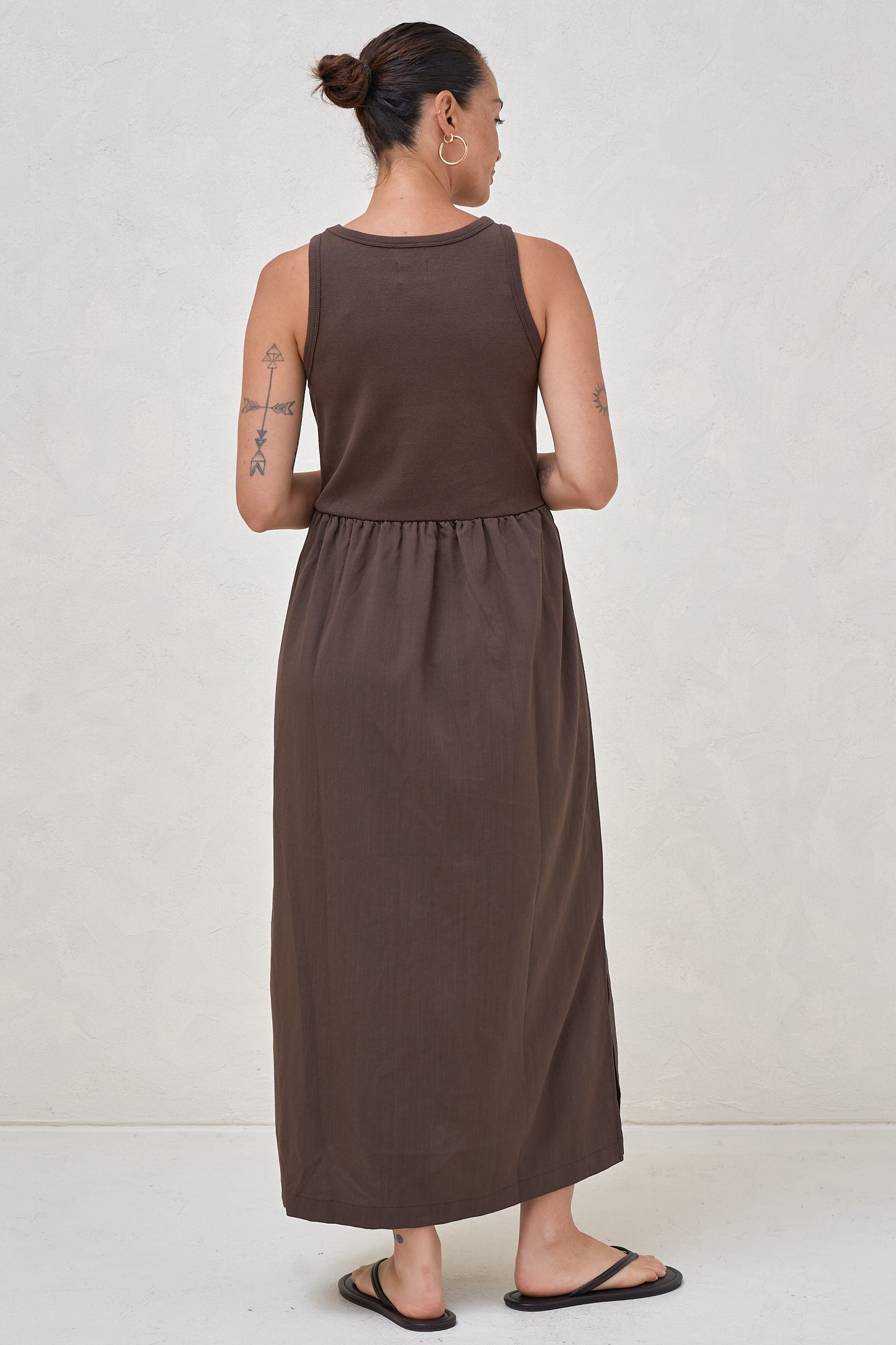 Serenade Midi Dress - Chocolate