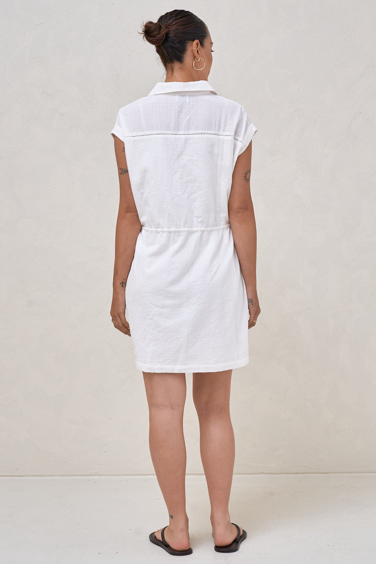 Coastline Shirt Dress - White