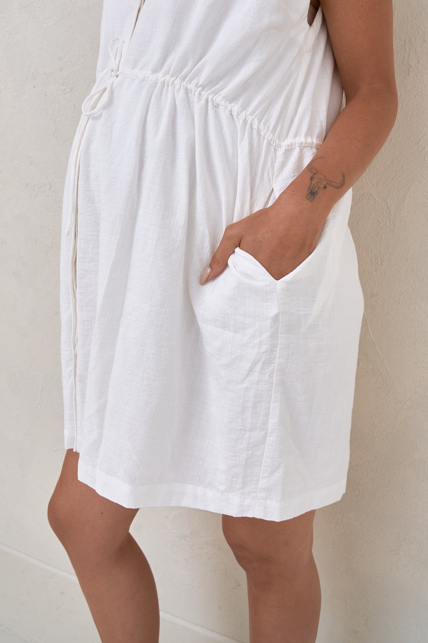 Coastline Shirt Dress - White