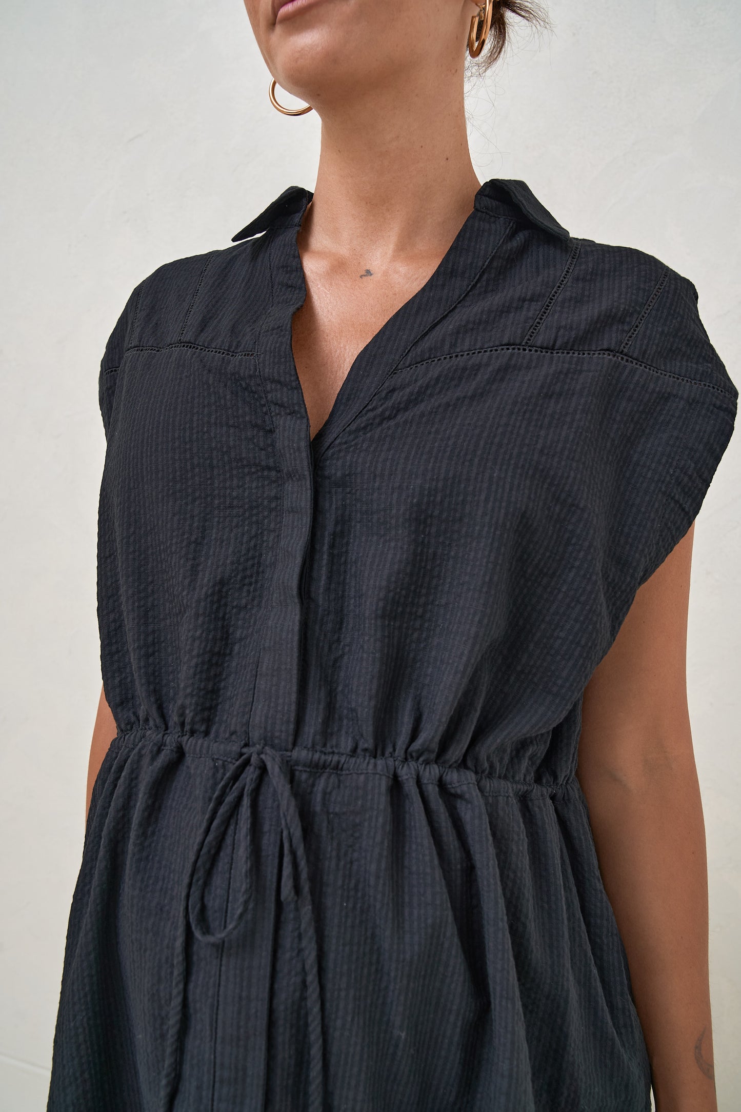 Coastline Shirt Dress - Black