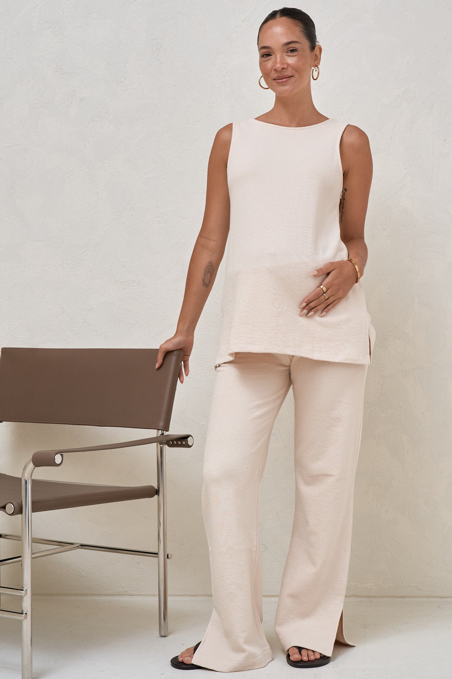 Kindred Split Pants - Almond*