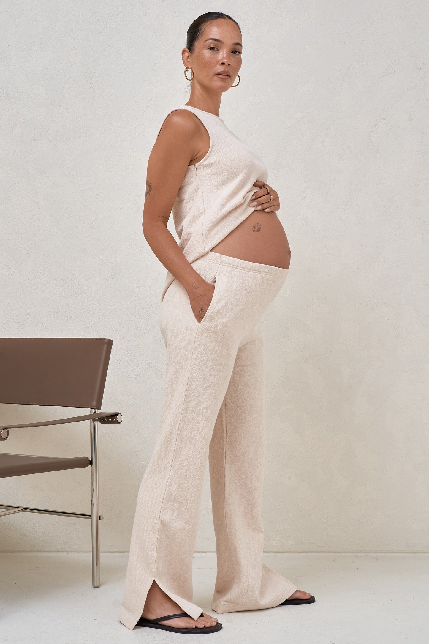 Kindred Split Pants - Almond*