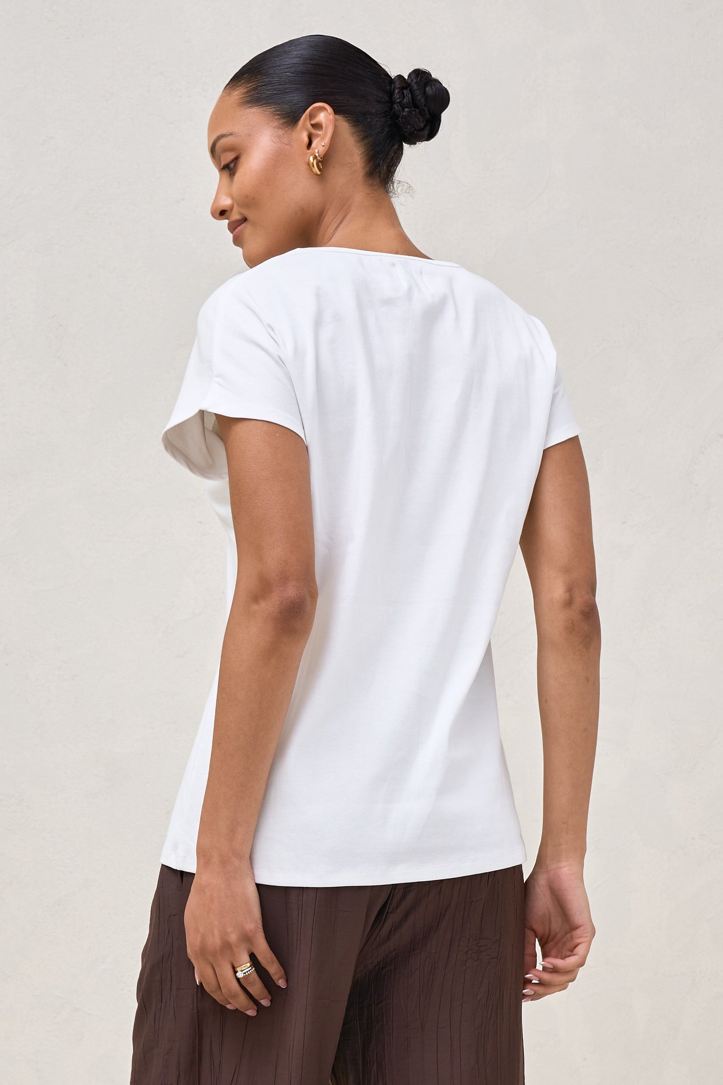 Minimalist Stretch Jersey Tee - White