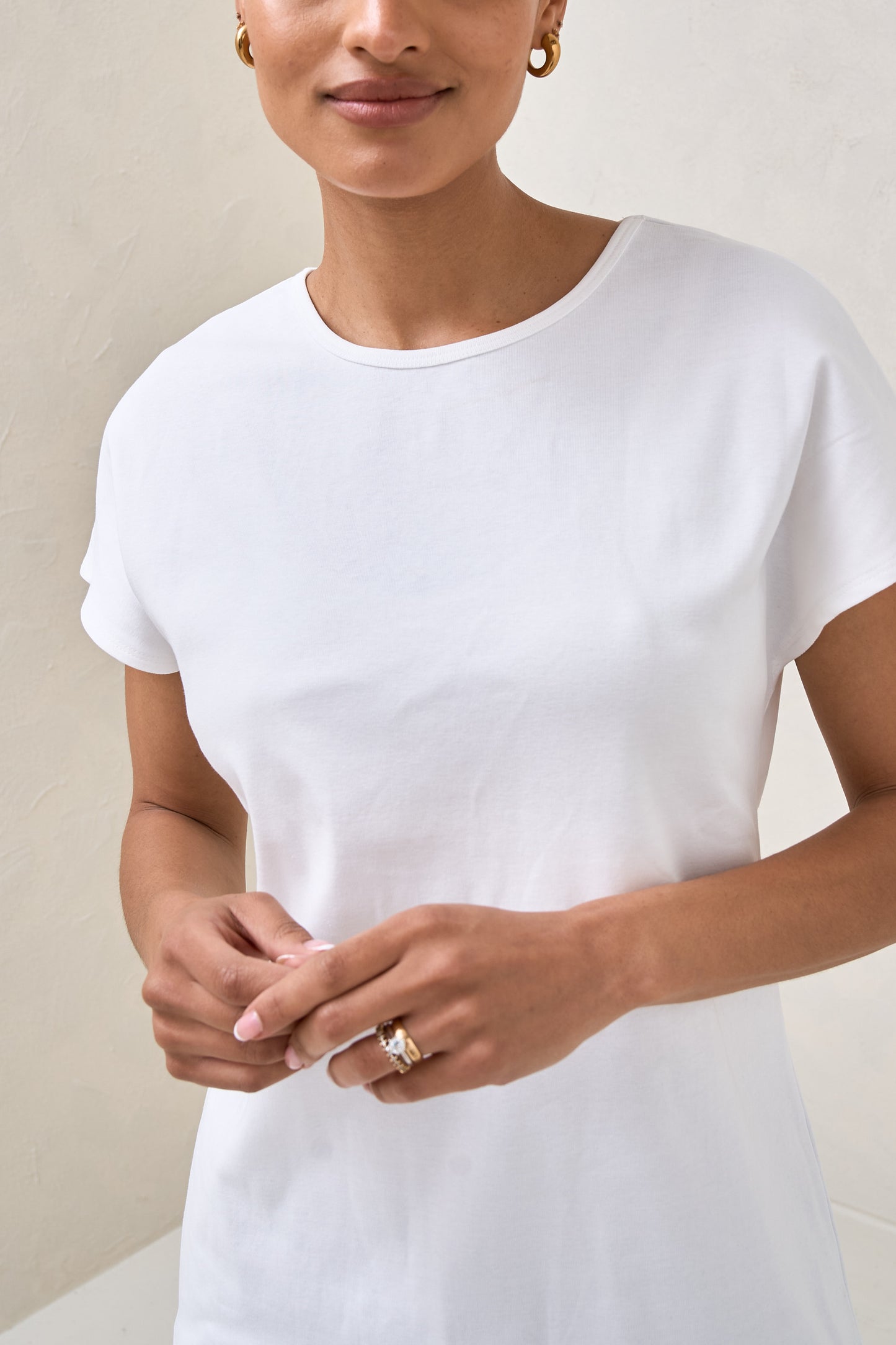 Minimalist Stretch Jersey Tee - White