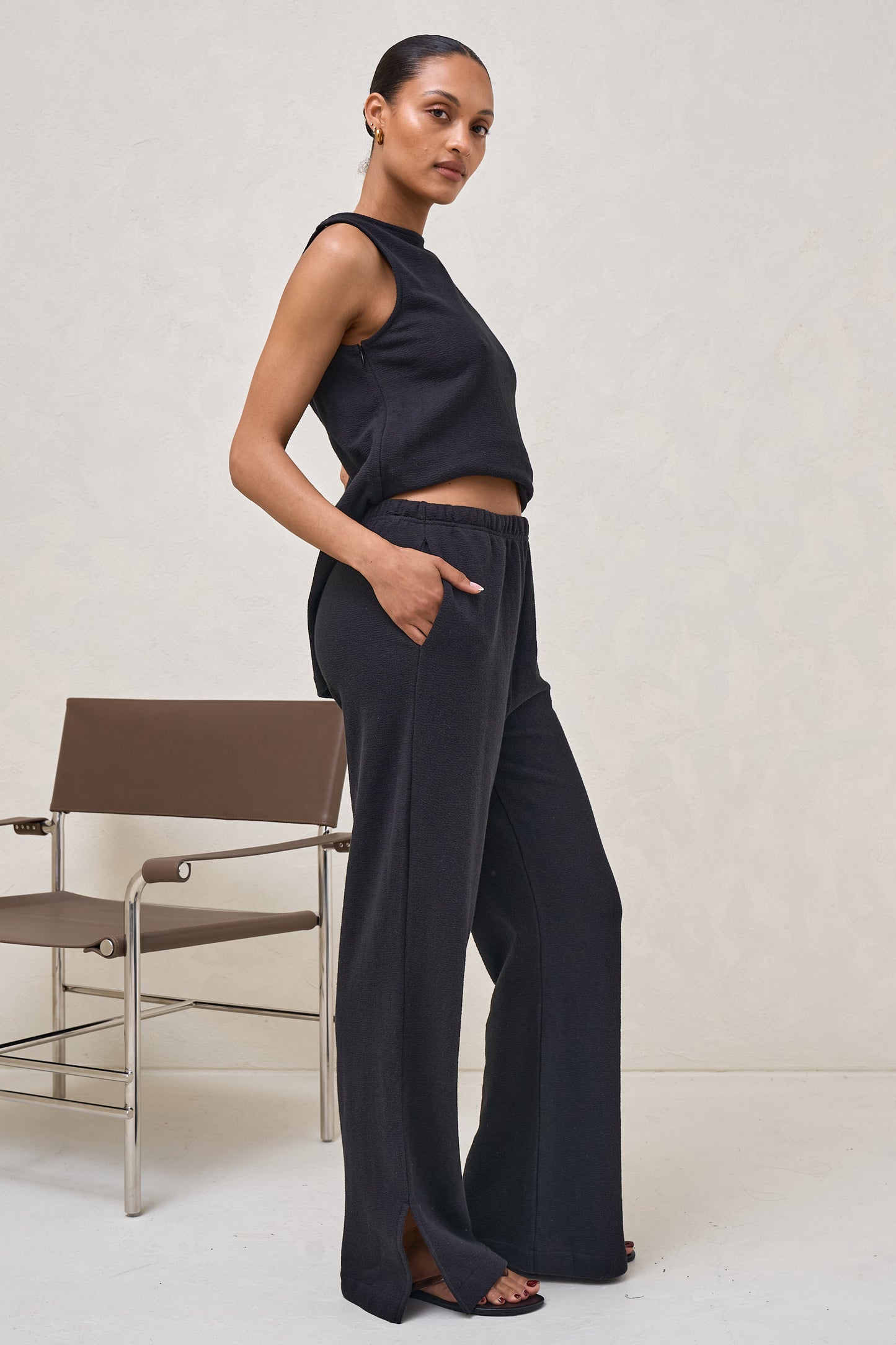 Kindred Split Pants - Black