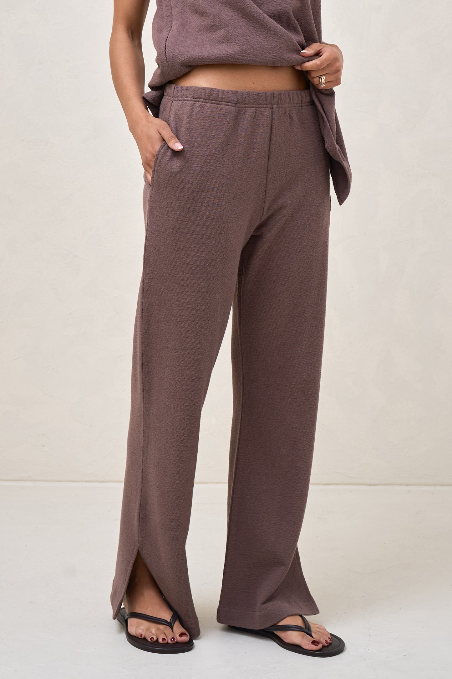 Kindred Split Pants  - Ash Brown
