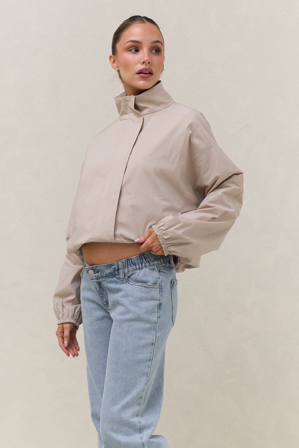 In Transit Nylon Jacket - Bone