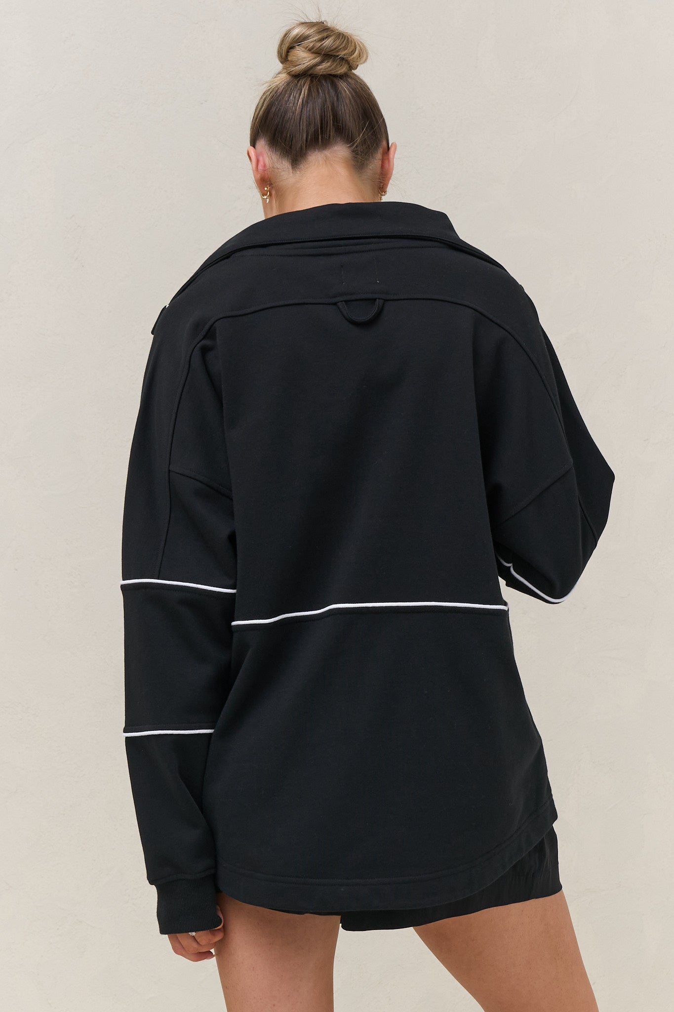 Over And Out Nursing Sweat - Blk/Wht
