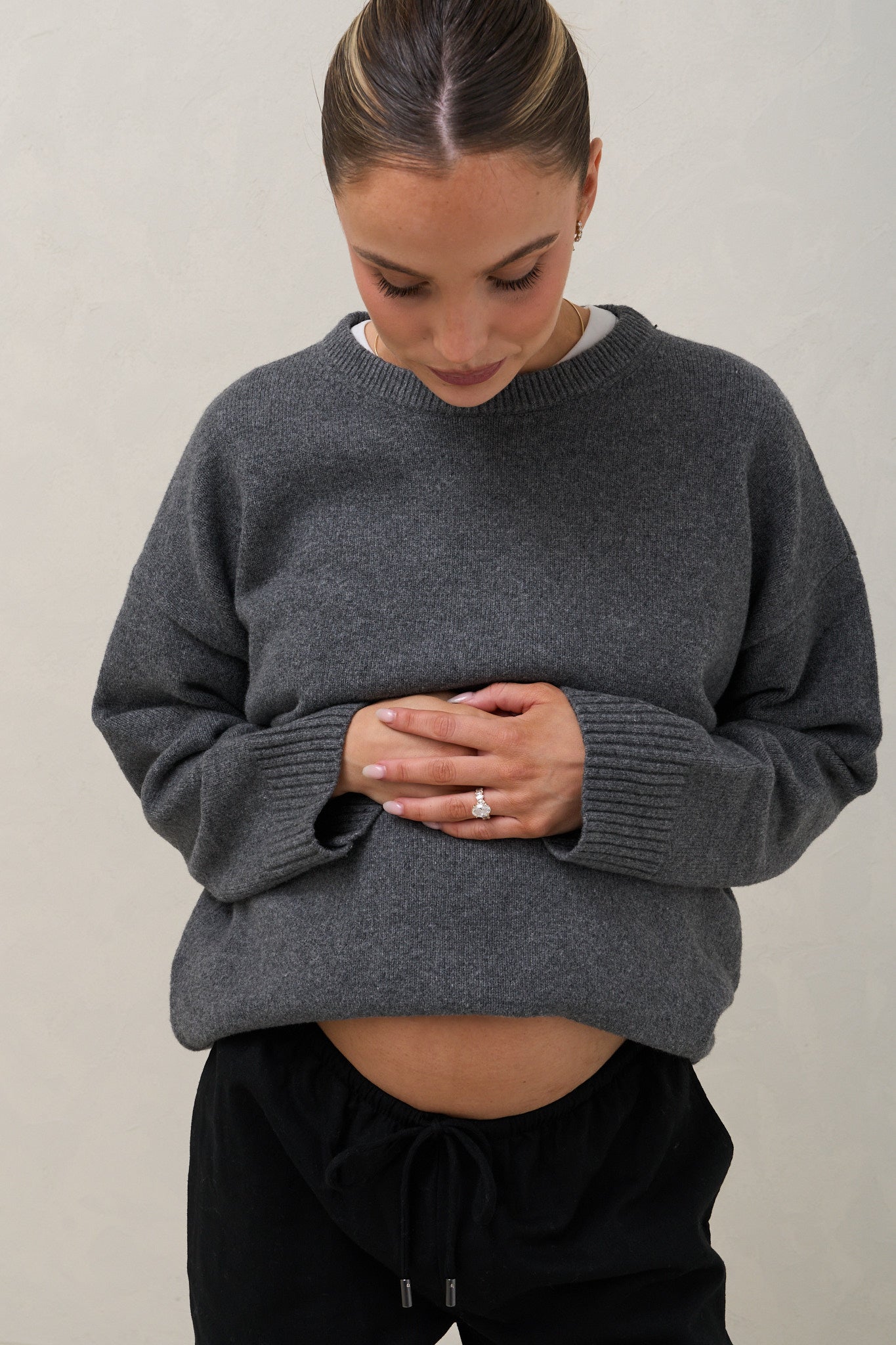Idle Time Crew Knit - Charcoal