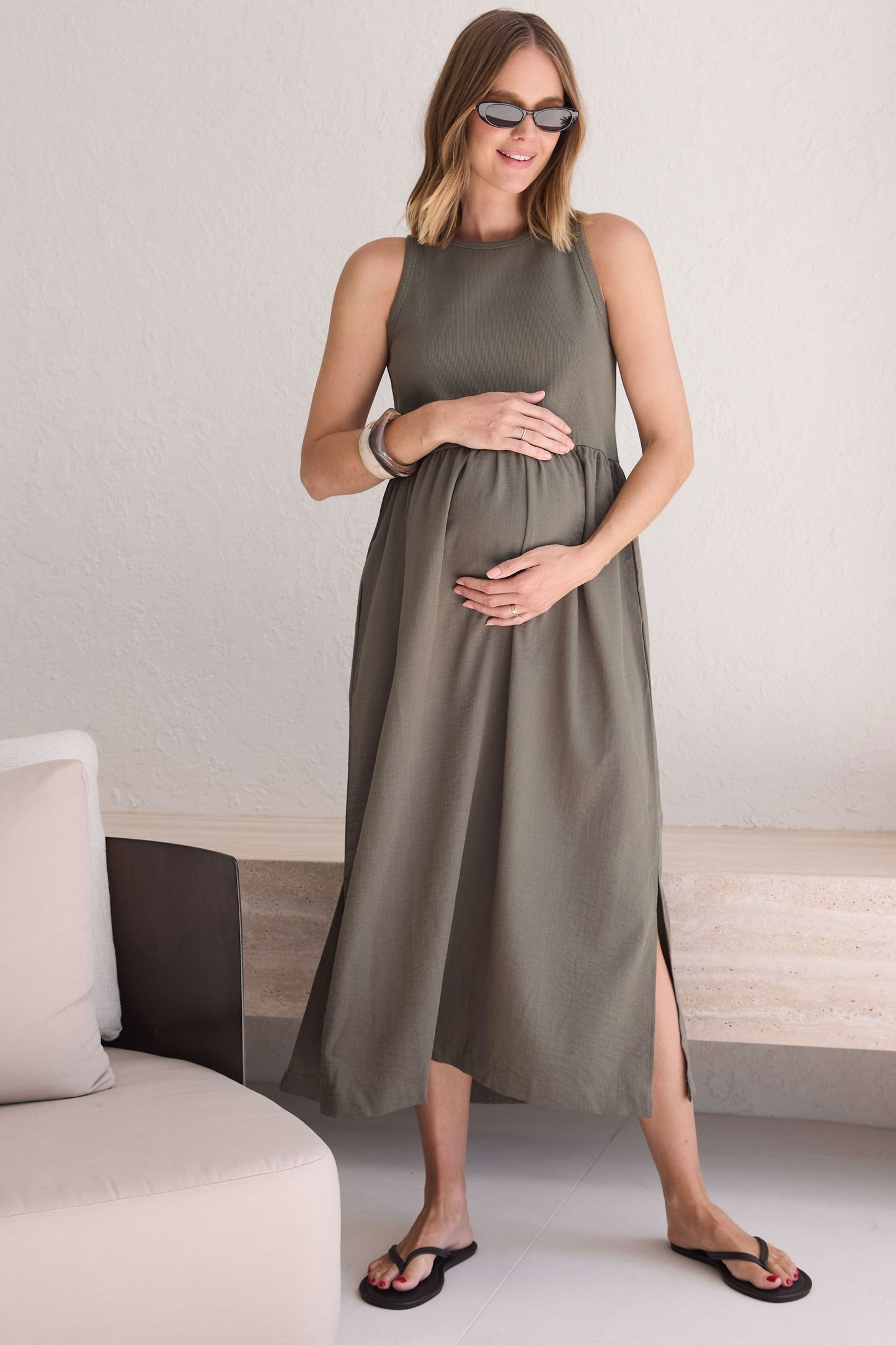 Serenade Midi Dress - Pine
