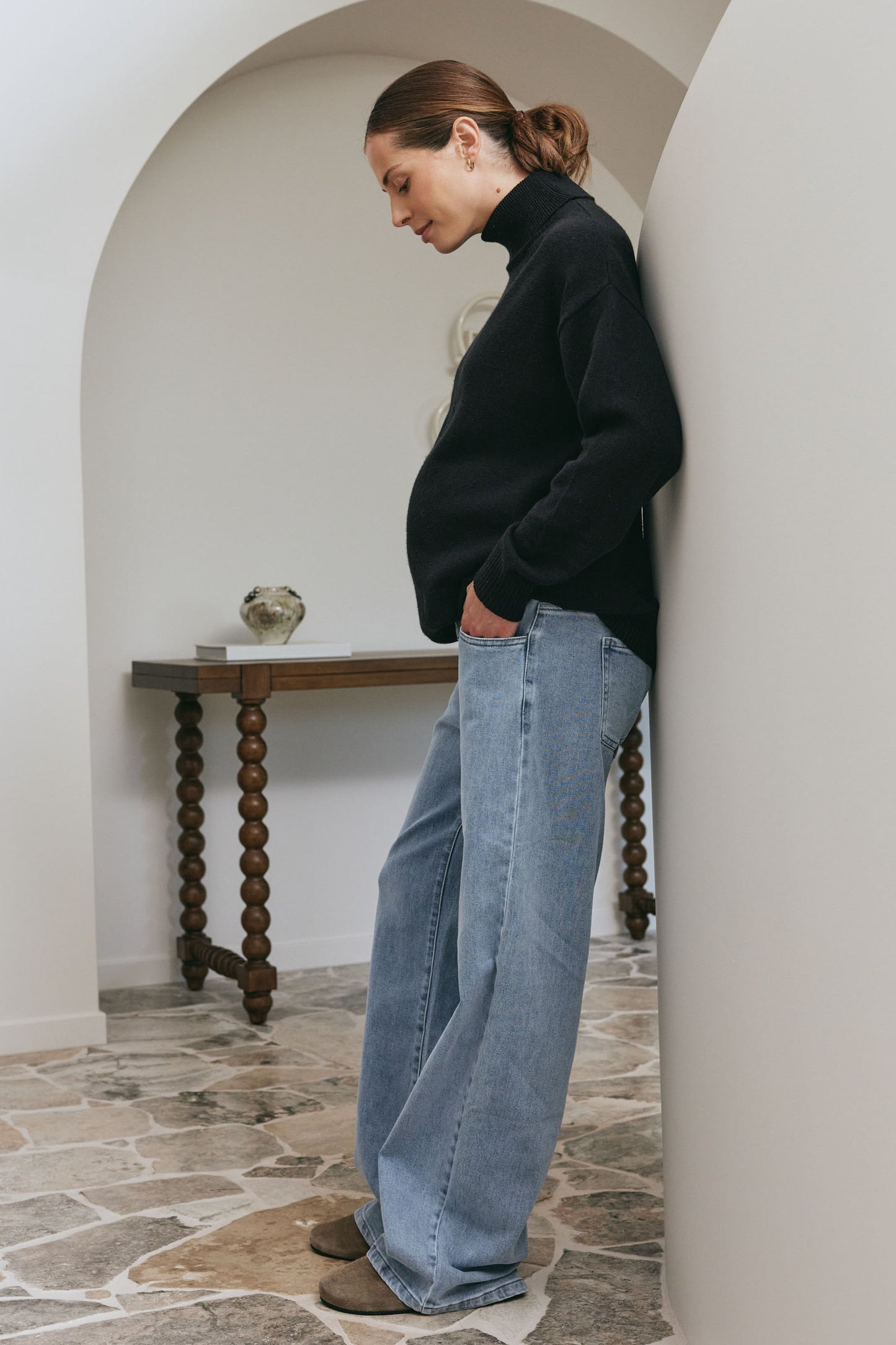 Ritual Roll Neck Jumper-Black