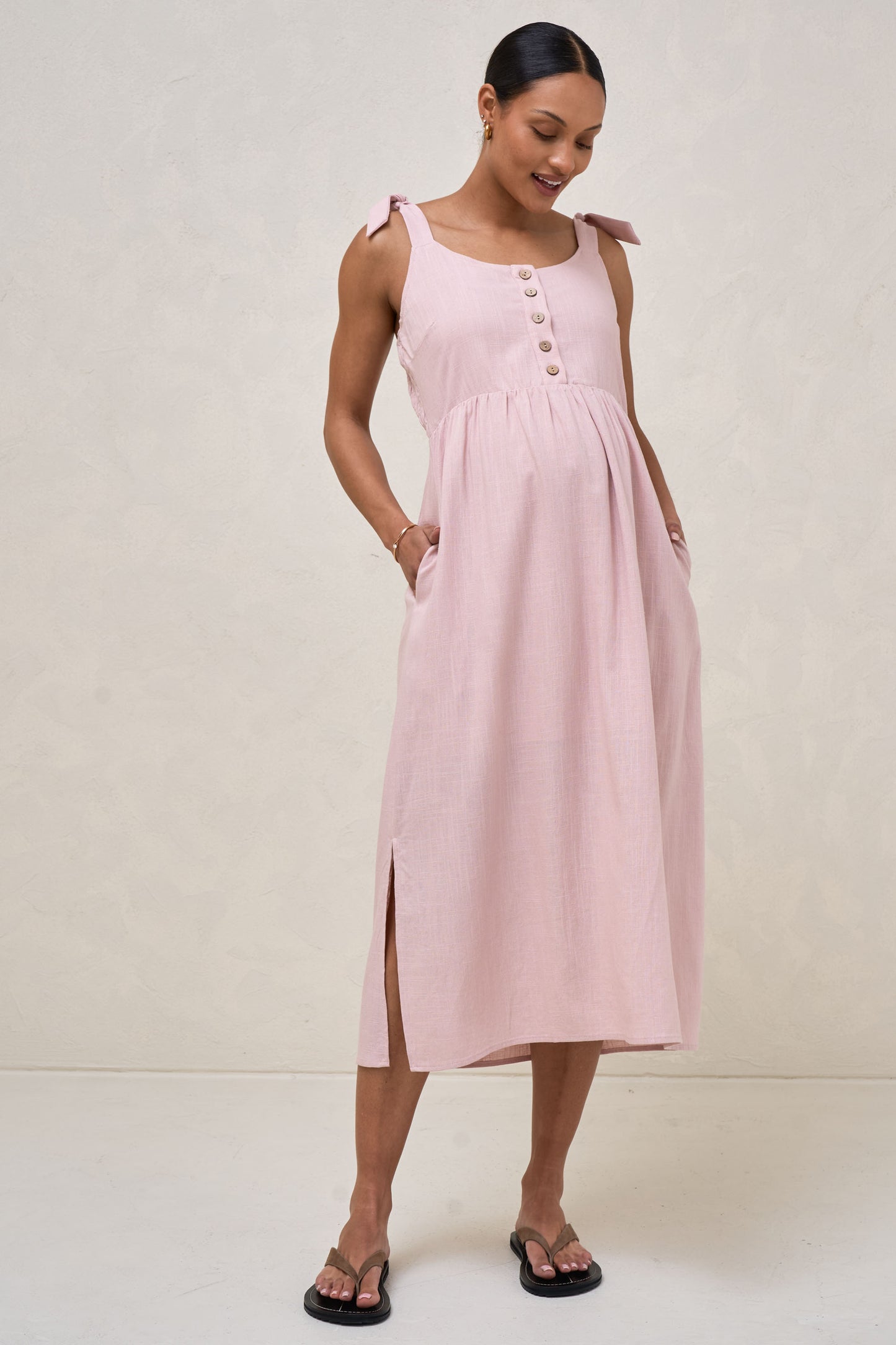 linen-maternity-maxi-dress-1