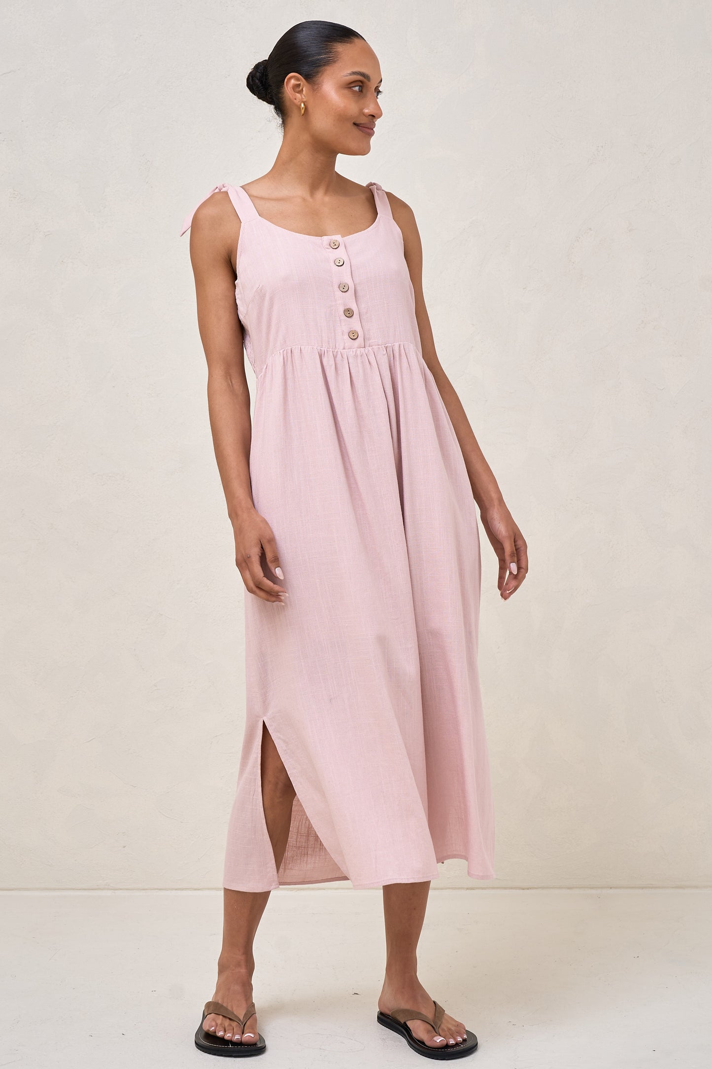 Breeze Along Midi Dress - Blush