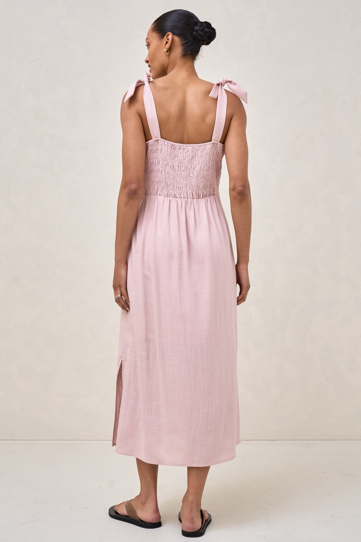 Breeze Along Midi Dress - Blush
