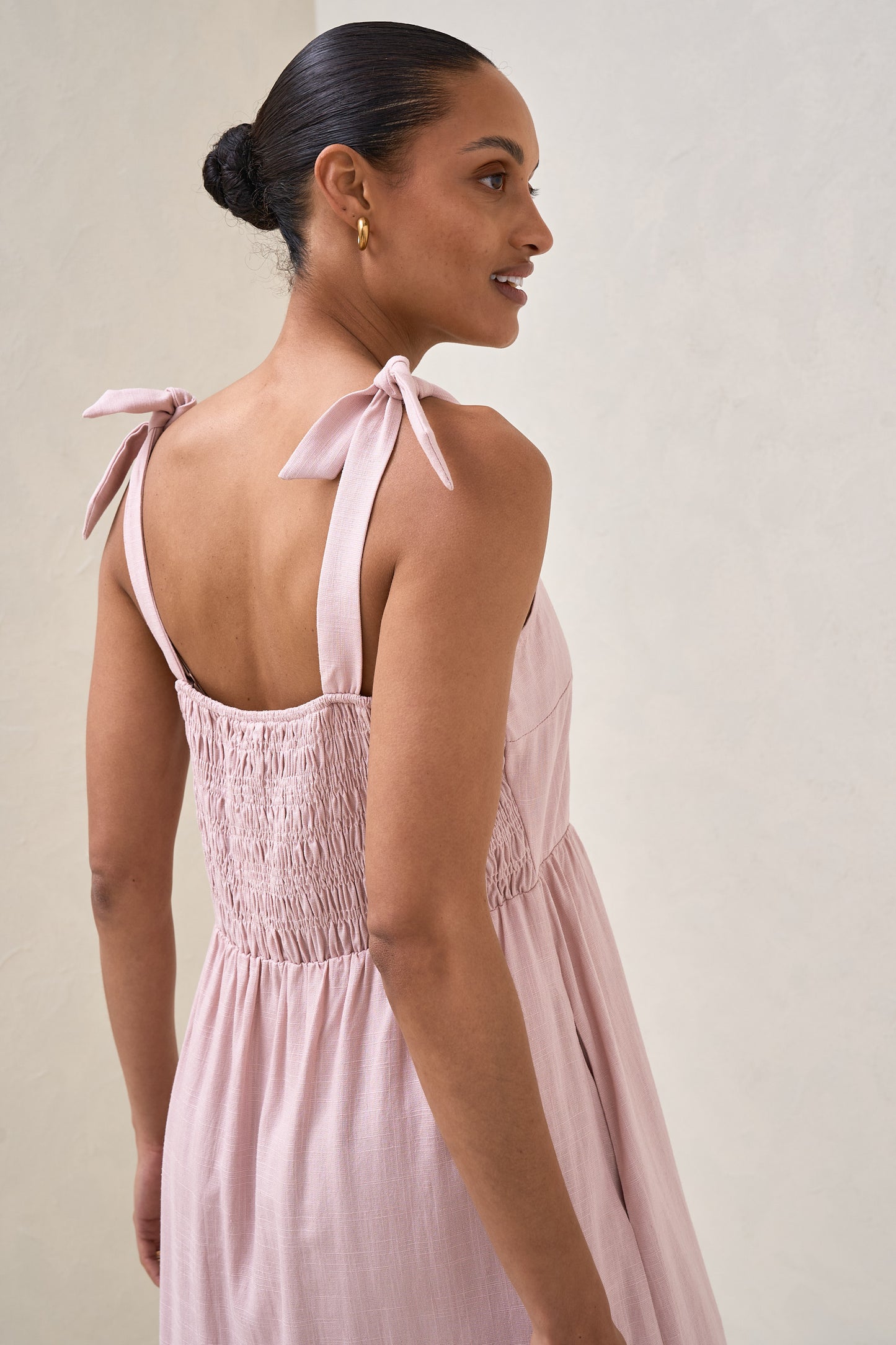 Breeze Along Midi Dress - Blush