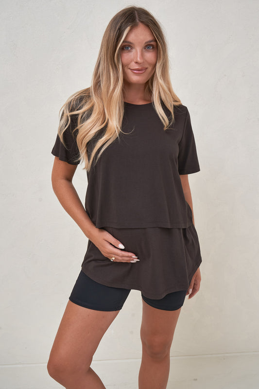 Me And You Nursing Tee - Expresso