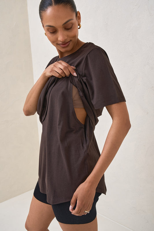 Me And You Nursing Tee - Expresso