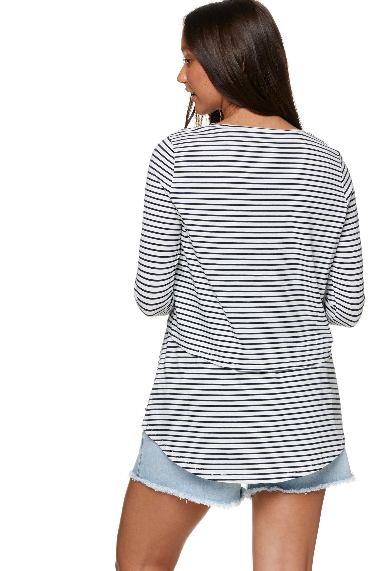 WHS25-79-Me And You Long Sleeve Top-Micro Stripe*