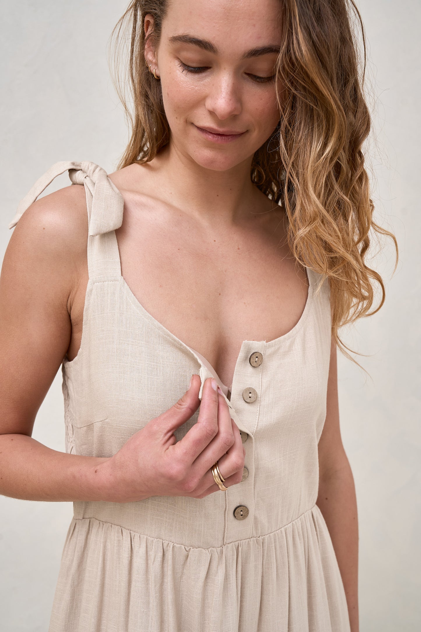 Breeze Along Midi Dress - Natural