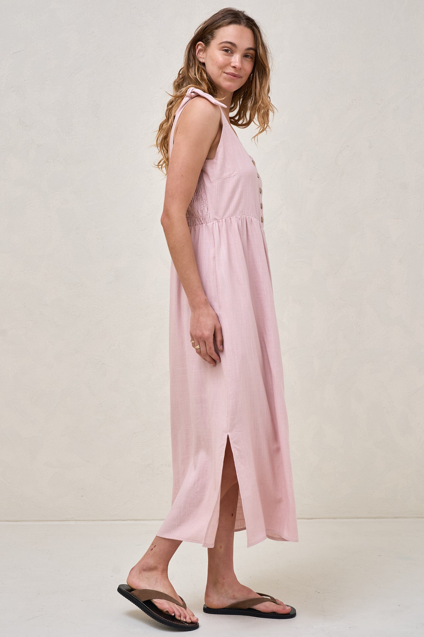 Breeze Along Midi Dress - Blush