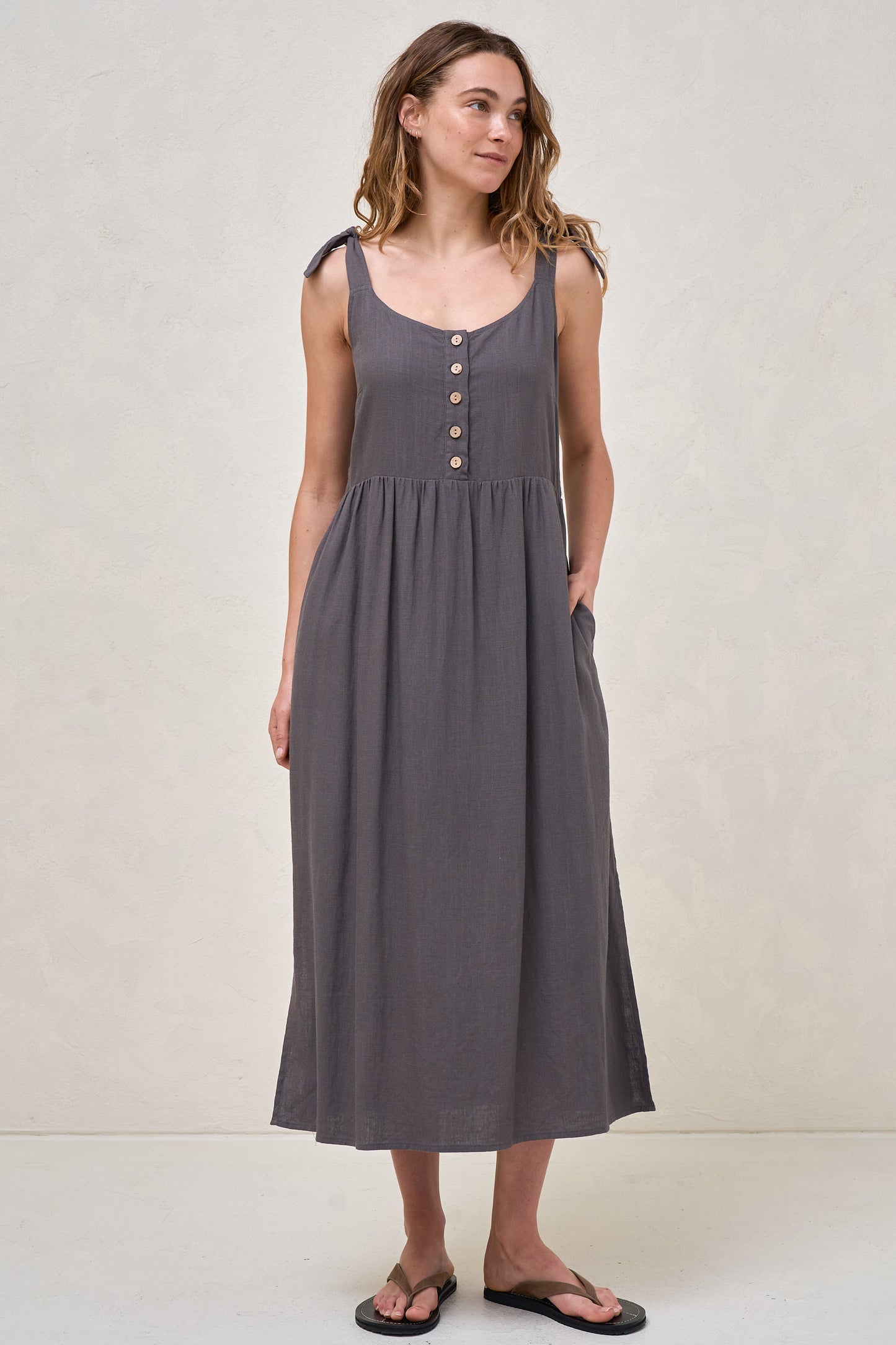 Breeze Along Midi Dress - Slate
